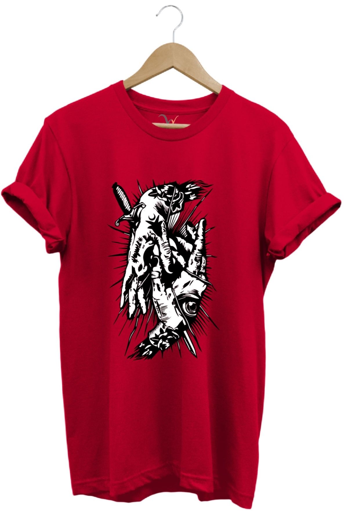 onsrawear Sanatsal Çizimli Unisex T-shirt Özgün Tasarım %100 Pamuk