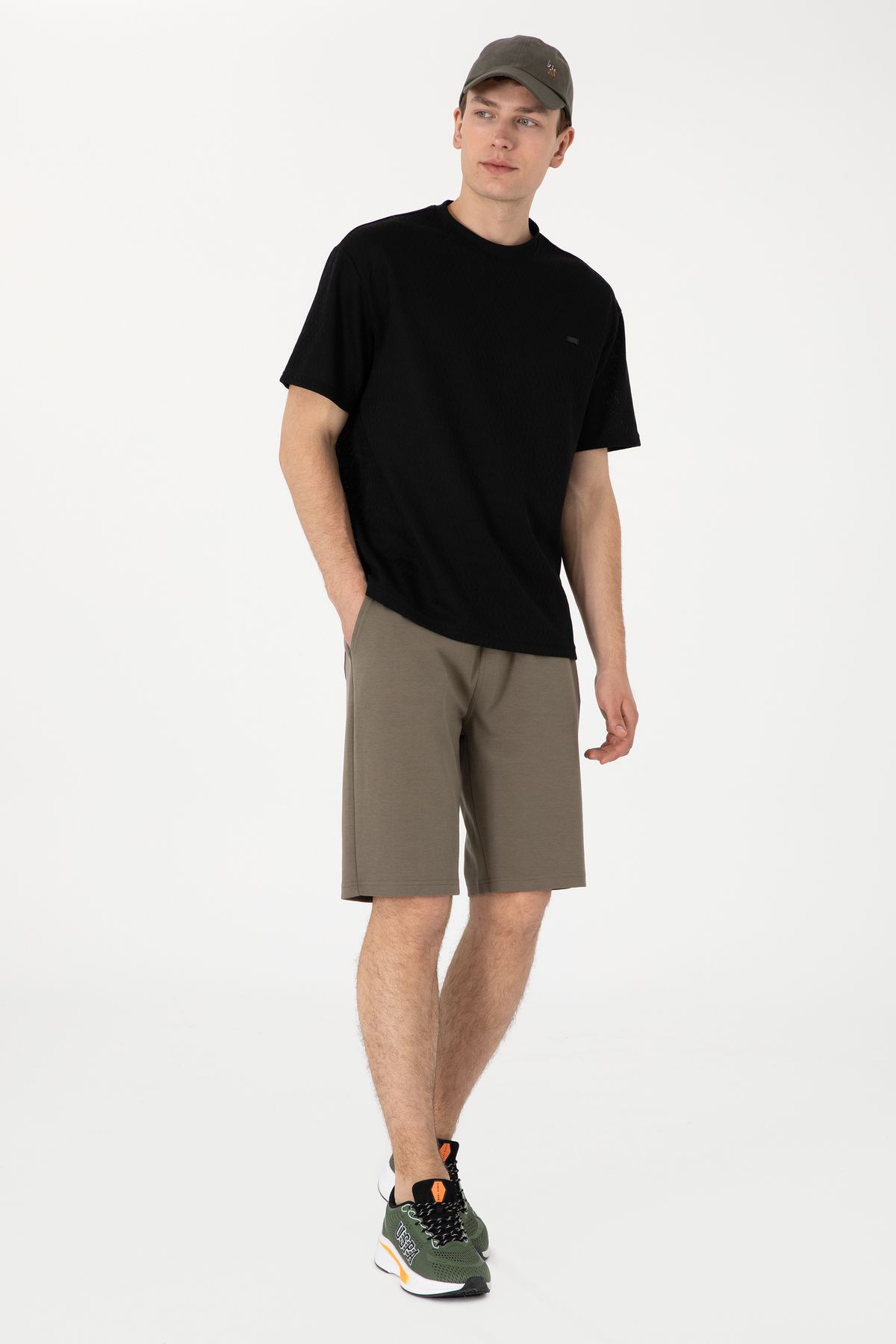 U.S. Polo Assn. Erkek Vizon Örme Şort 50307310-VR052