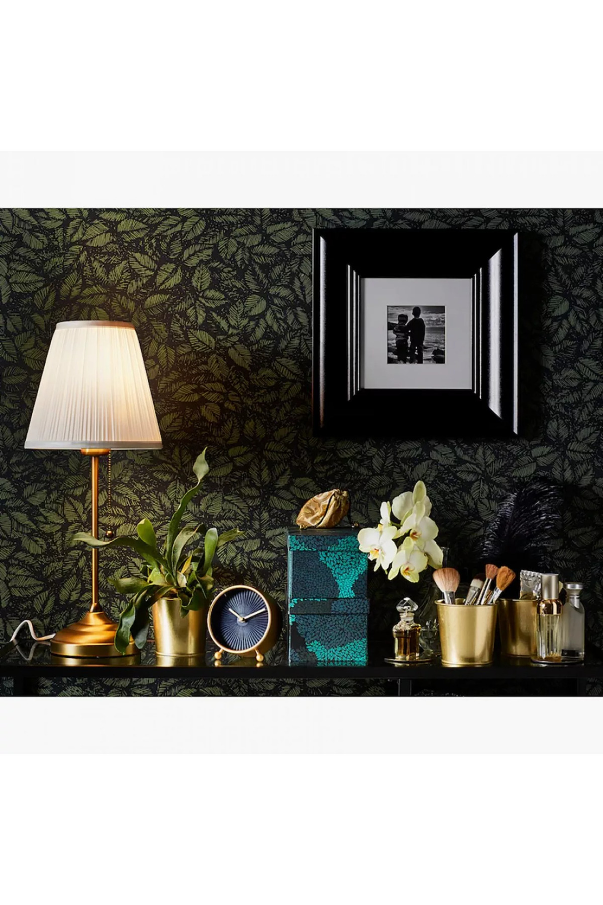 مصباح طاولة أبيض/ذهبي 55 سم