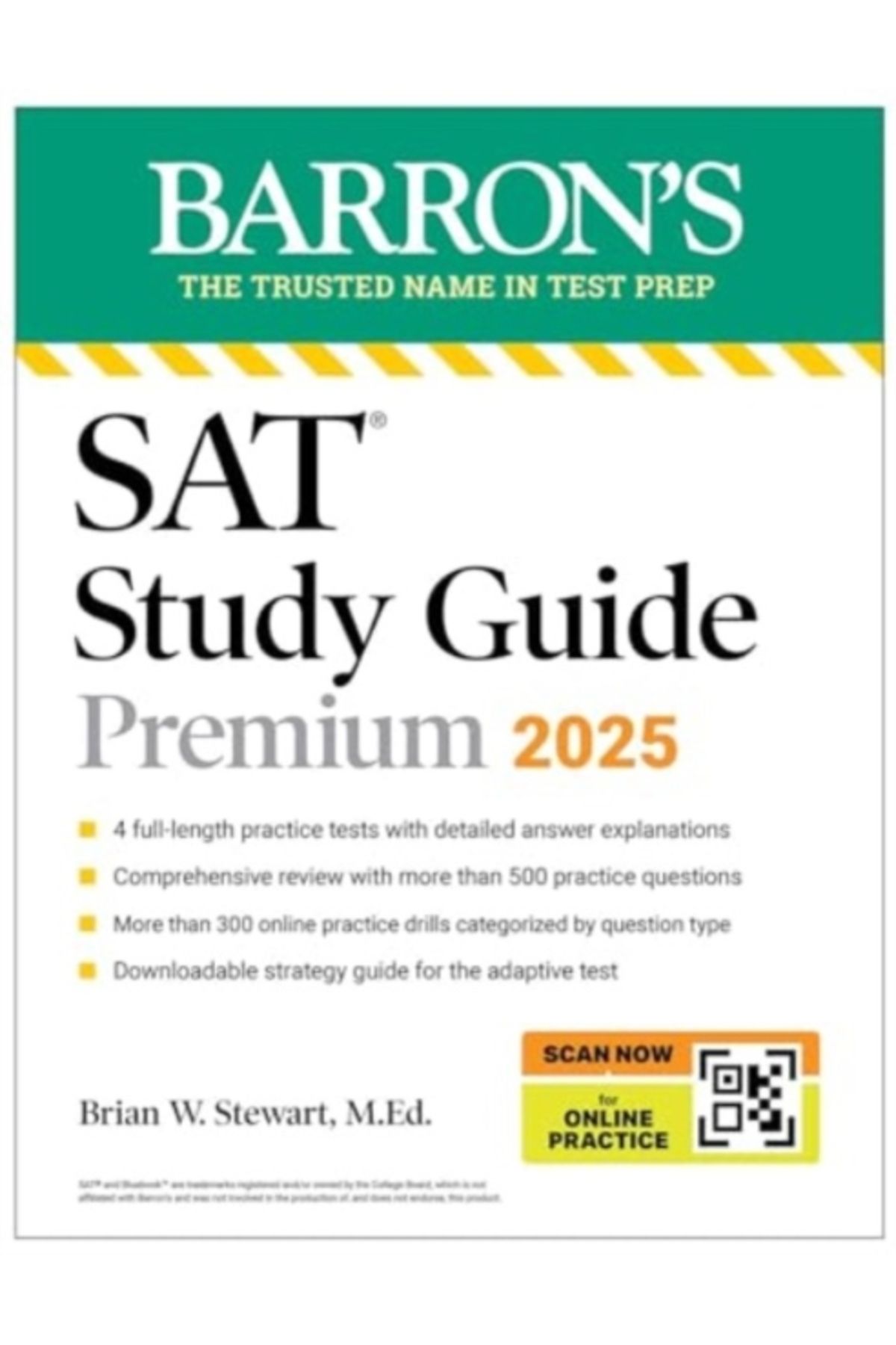BARRON'S Digital SAT Study Guide Premium 2025 : 4 Practice Tests + Comprehensive Review + Online Practice