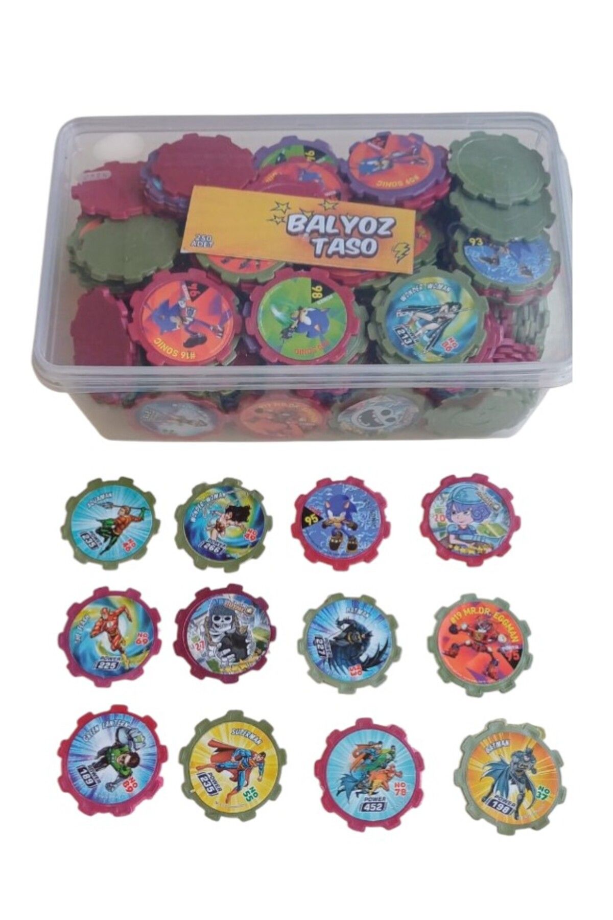 Toys 25 Adet Balyoz Taso Sevilen Karakterler (Sonıc Clash Royal Superman Batman The Flash Wonder Woman)