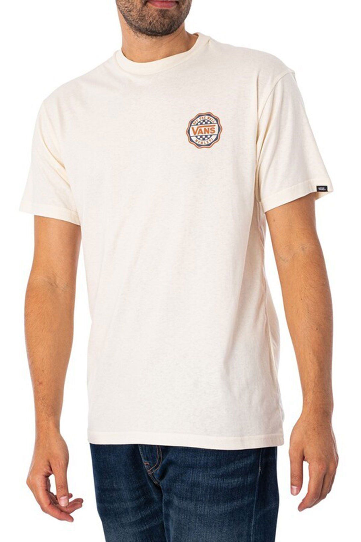 Vans Hawl Pass SS Crew Tee-B Erkek Beyaz T-Shirt - VN000HX5