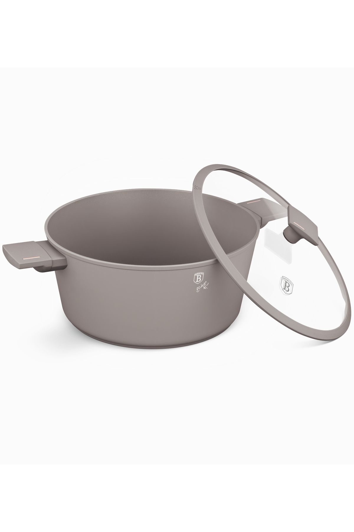 Berlinger-Titanium Pot With Lid Non-stick 6,1 L - 28 Cm Taupe Collection Induction All Stoves 8