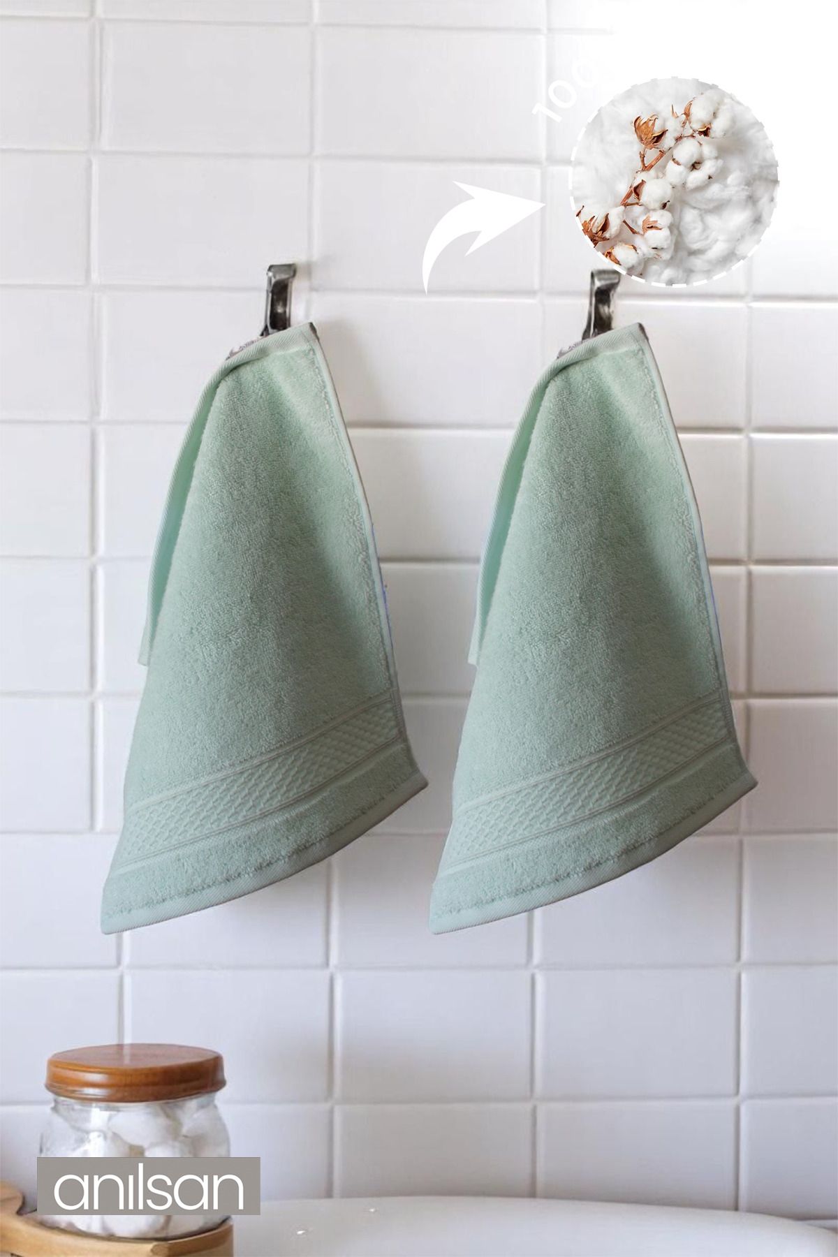 Anılsan 2'li Nova Mini Havlu 30x35 cm – Banyo Mutfak, Bebek Yüz El Havlusu