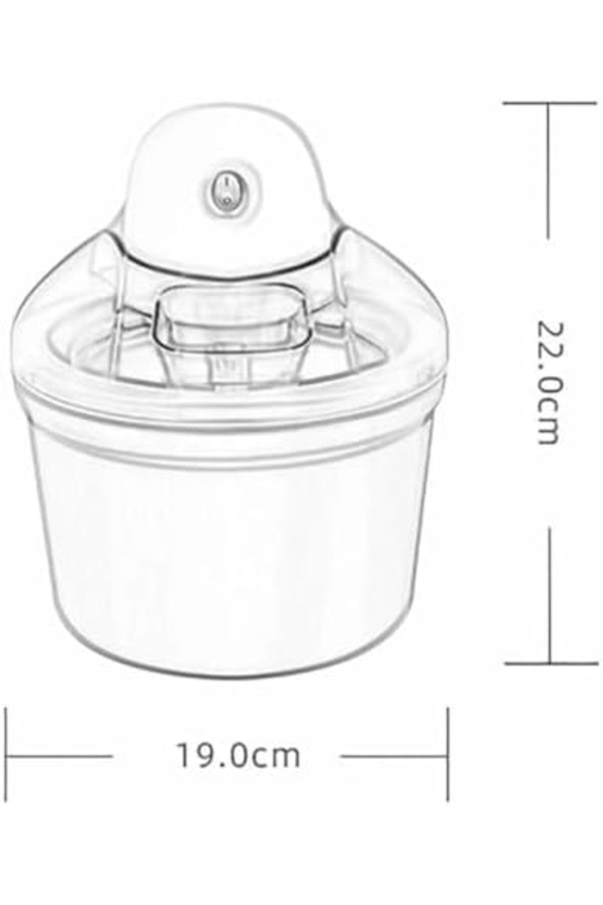 DLC-Ice Cream Maker, 1500 ml Capacity, Sorbet and Frozen Yoghurt Maker, 20-40 Minutes Preparation Time, 4
