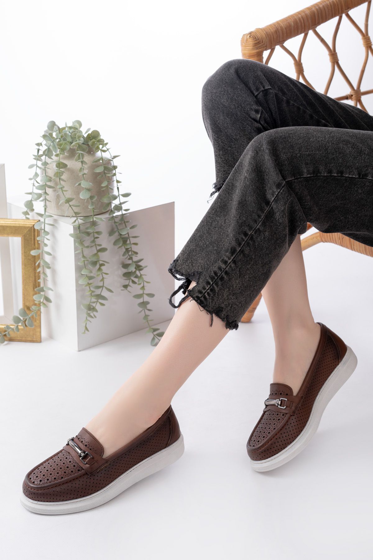 Dericalle shoes Hakiki deri kadın yazlık ayakkabı