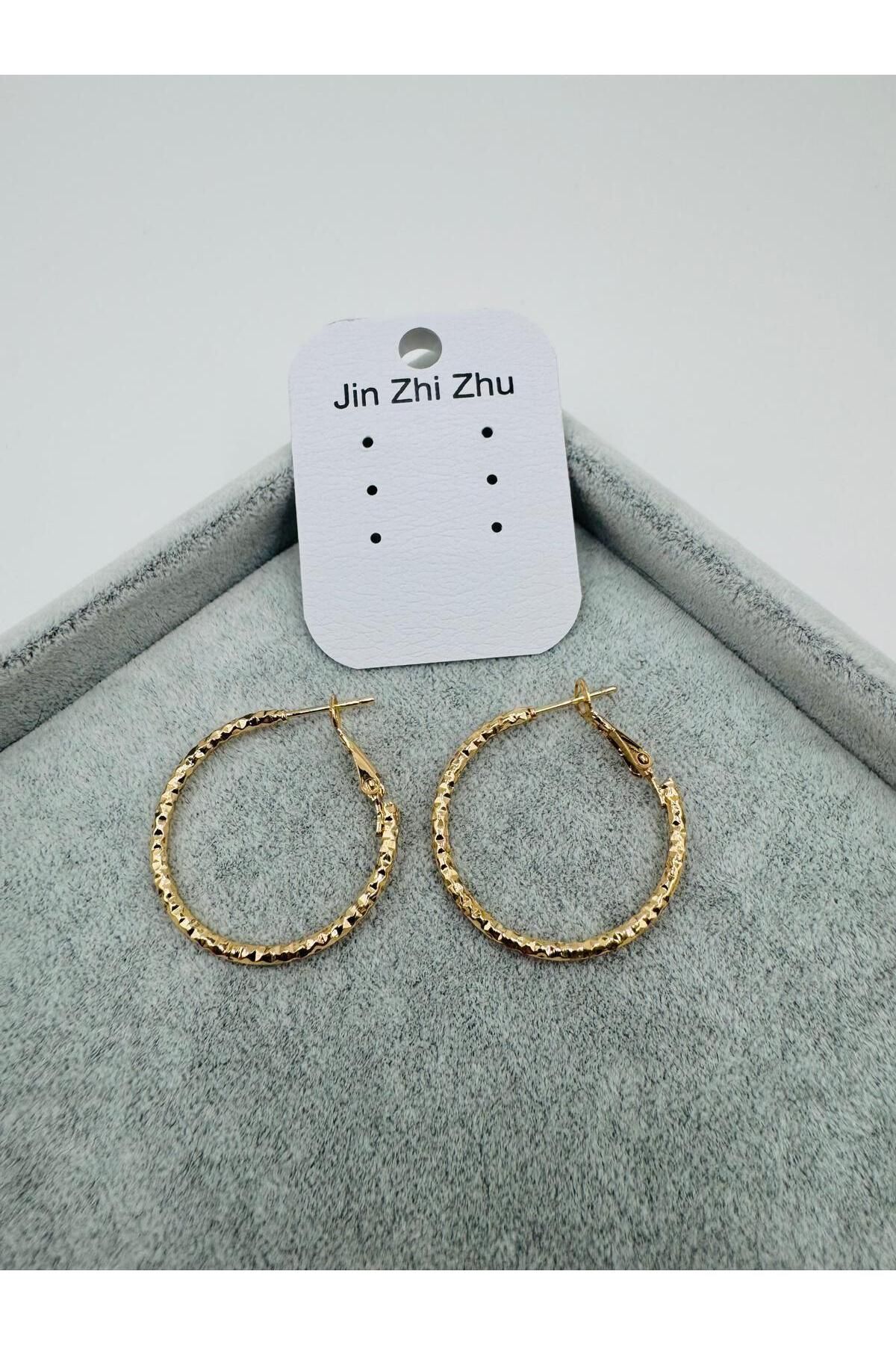 GLY ÇLKBİJUTERİ COLUMBUS Kp270 Halka Zirkon Küpe (Gold)