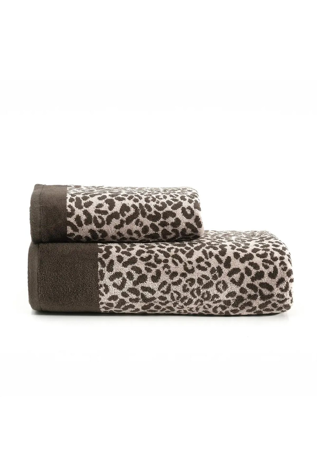 ELLE HOME Leopar Baş Havlusu - Kahverengi