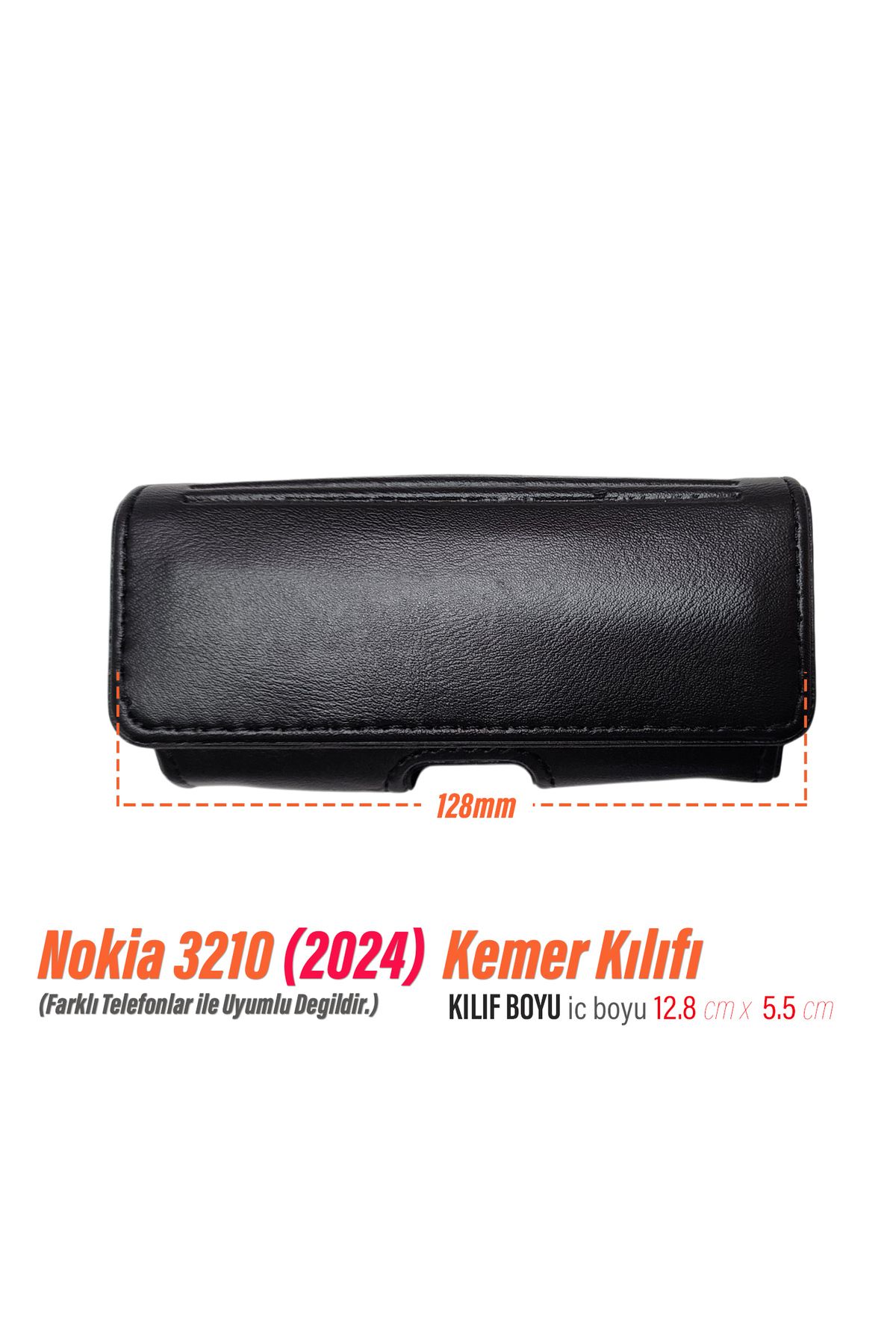 EXENAR Nokia 3210 (2024) Kılıfı Tuşlu Telefon Kemer Kılıf Bel Çanta
