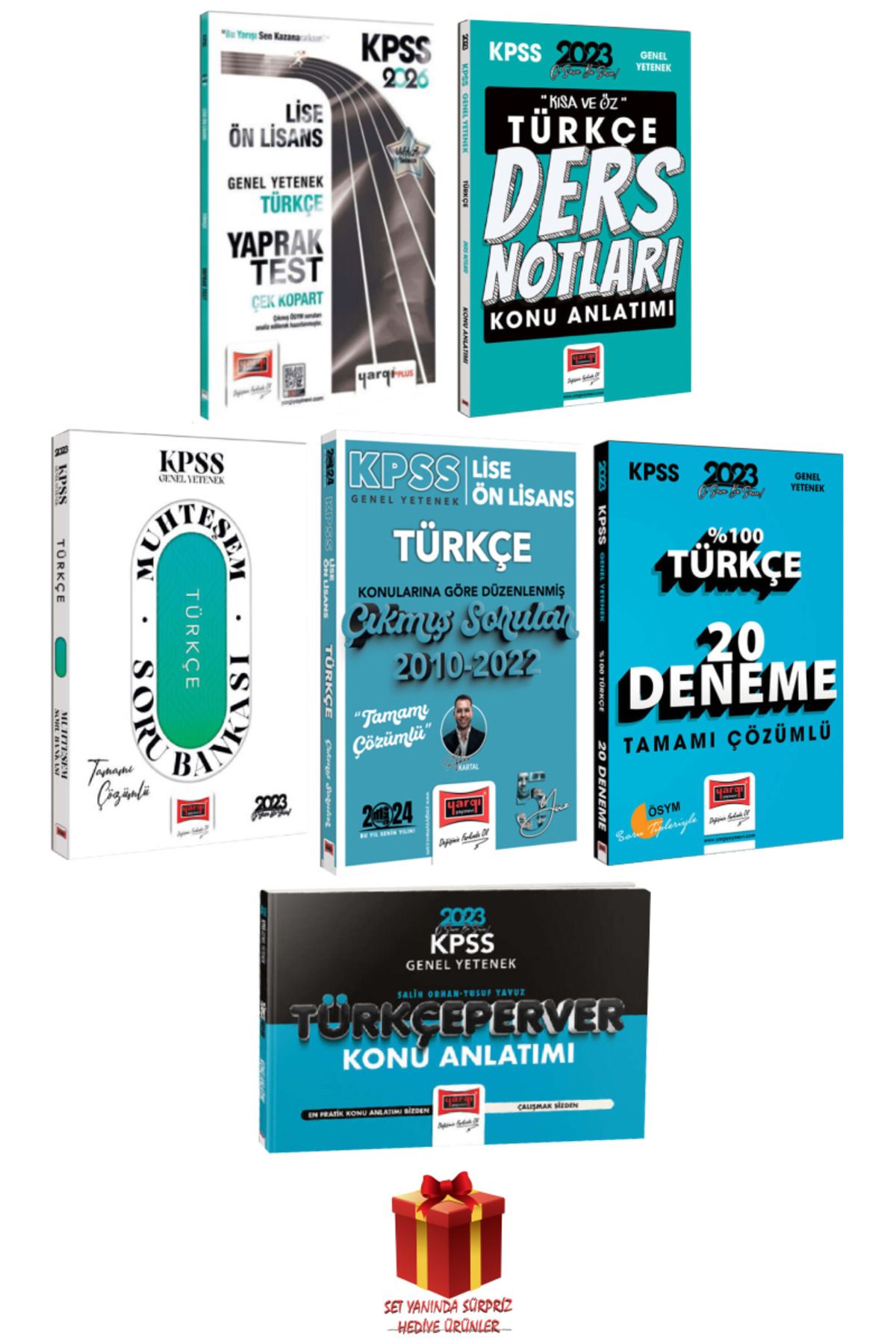 Yargı Yayınları 2026 KPSS Lise Ön Lisans Türkçe Yaprak Test+ Konu+ Kısa ve Öz Ders Notu+ Soru Bankası+ Çıkmış+Deneme