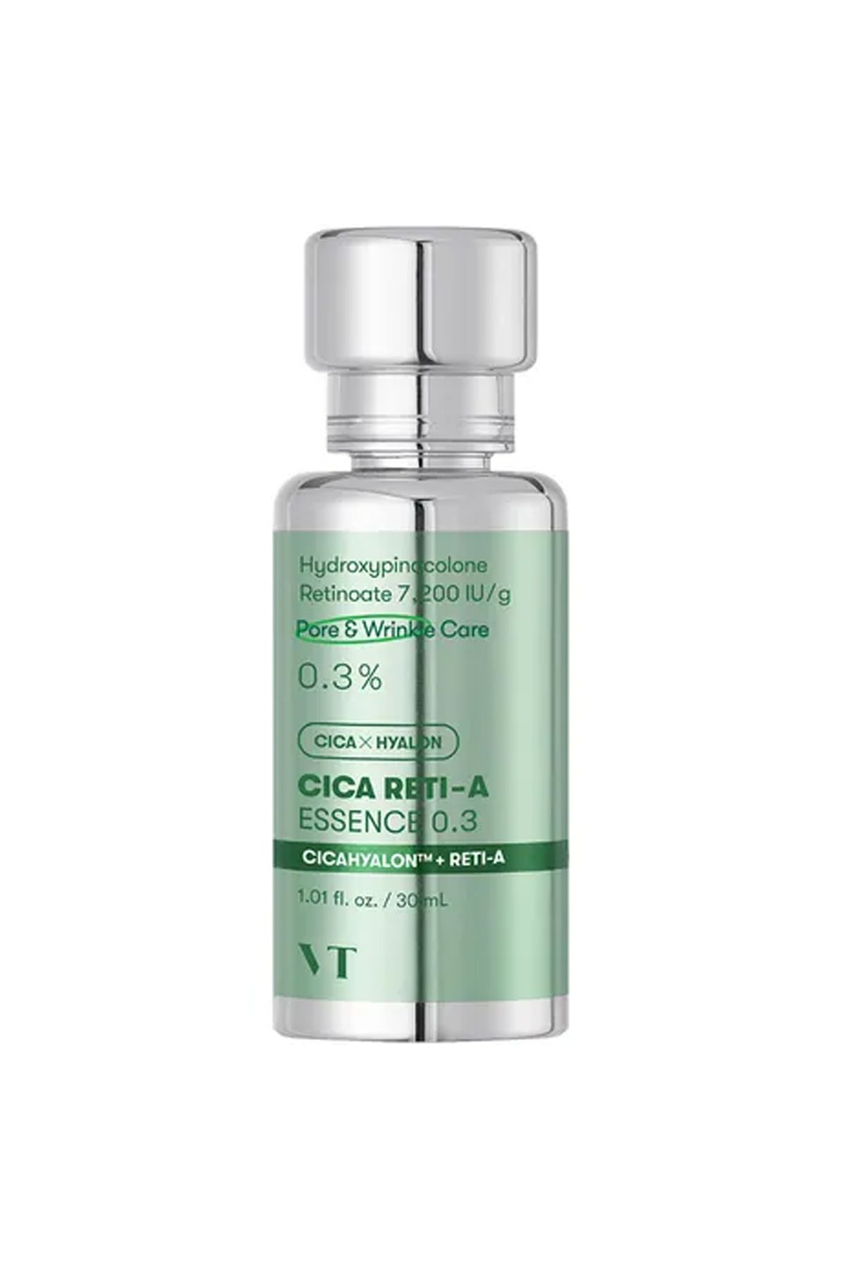 سرم پوست VT CICA RETI A ESSENCE 0.3 مراقبت از منافذ و چروک سطح استارت VT COSMETICS