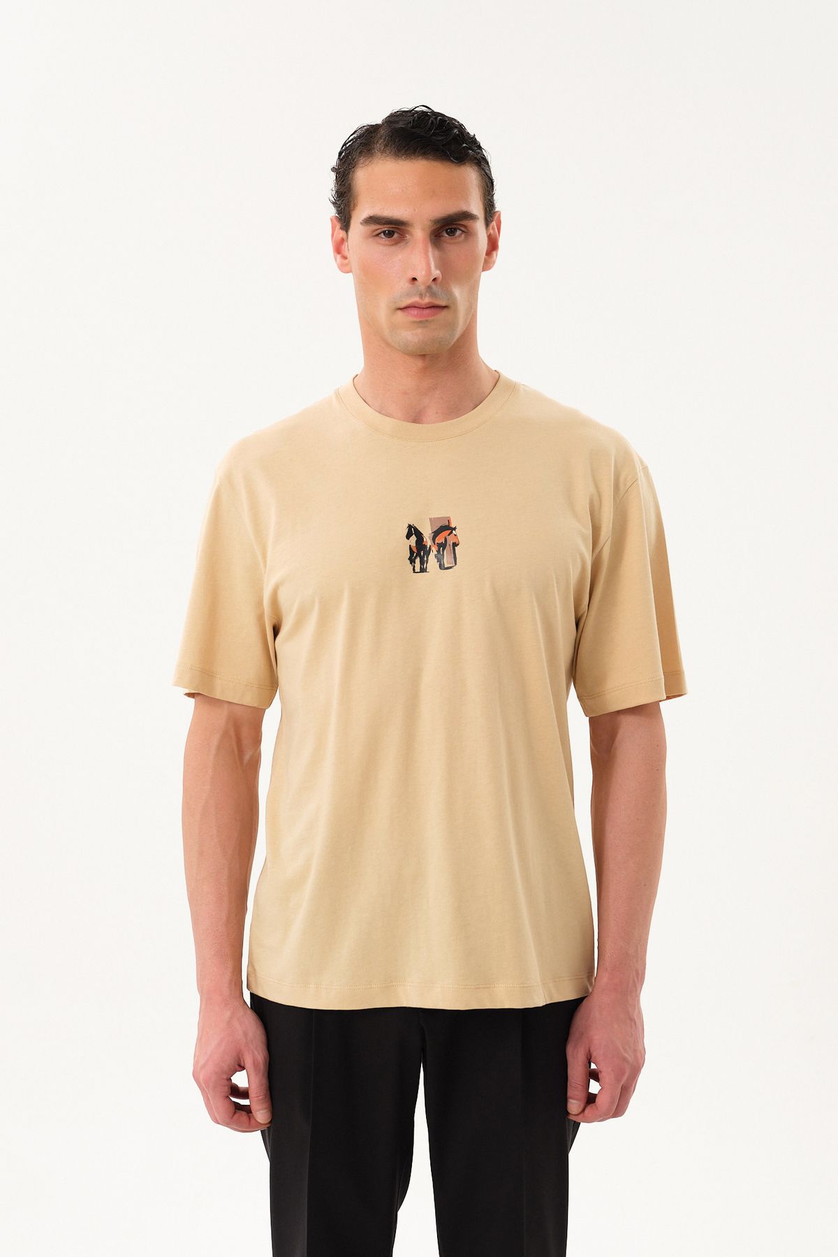 SPORTEMPT Grafik Baskı Detaylı Erkek Oversize T-Shirt