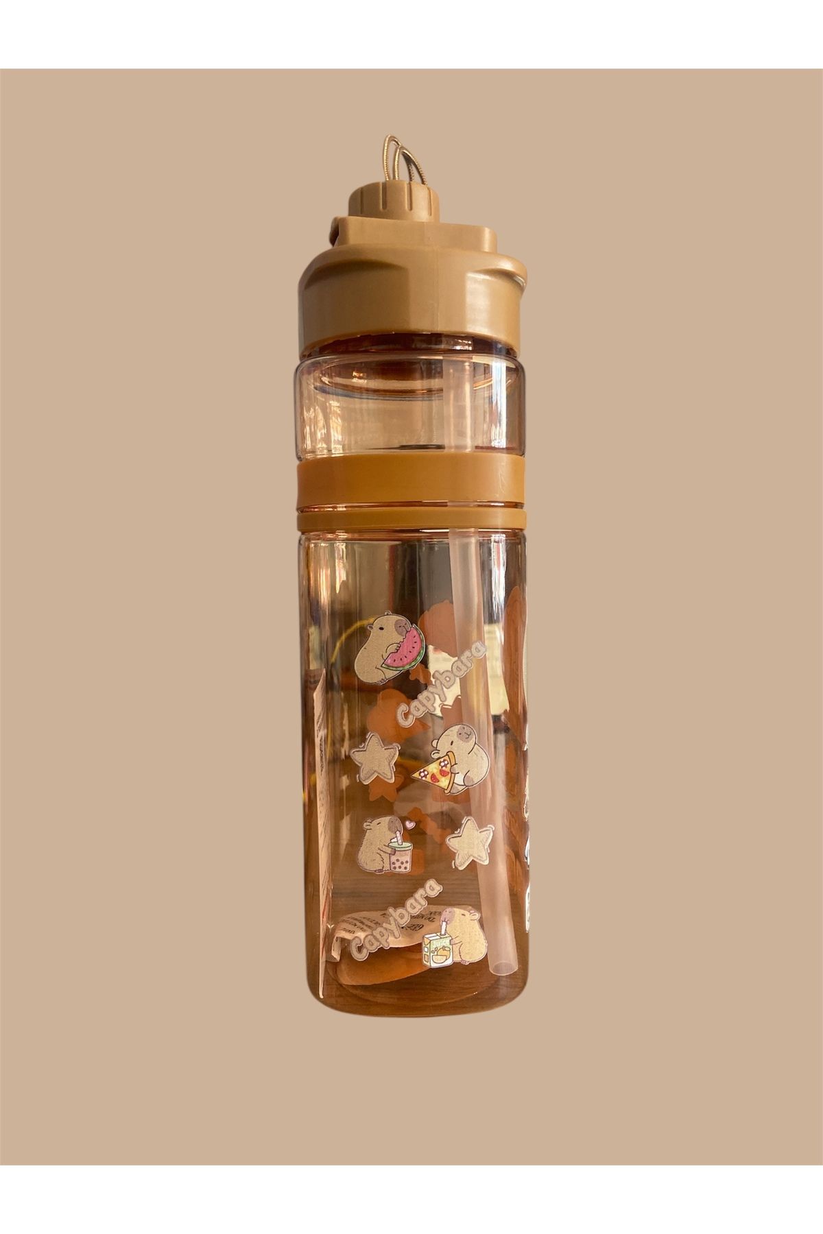 synshop-Capybara capybara water bottle flask with 2 different drink compartments 700 ml 3