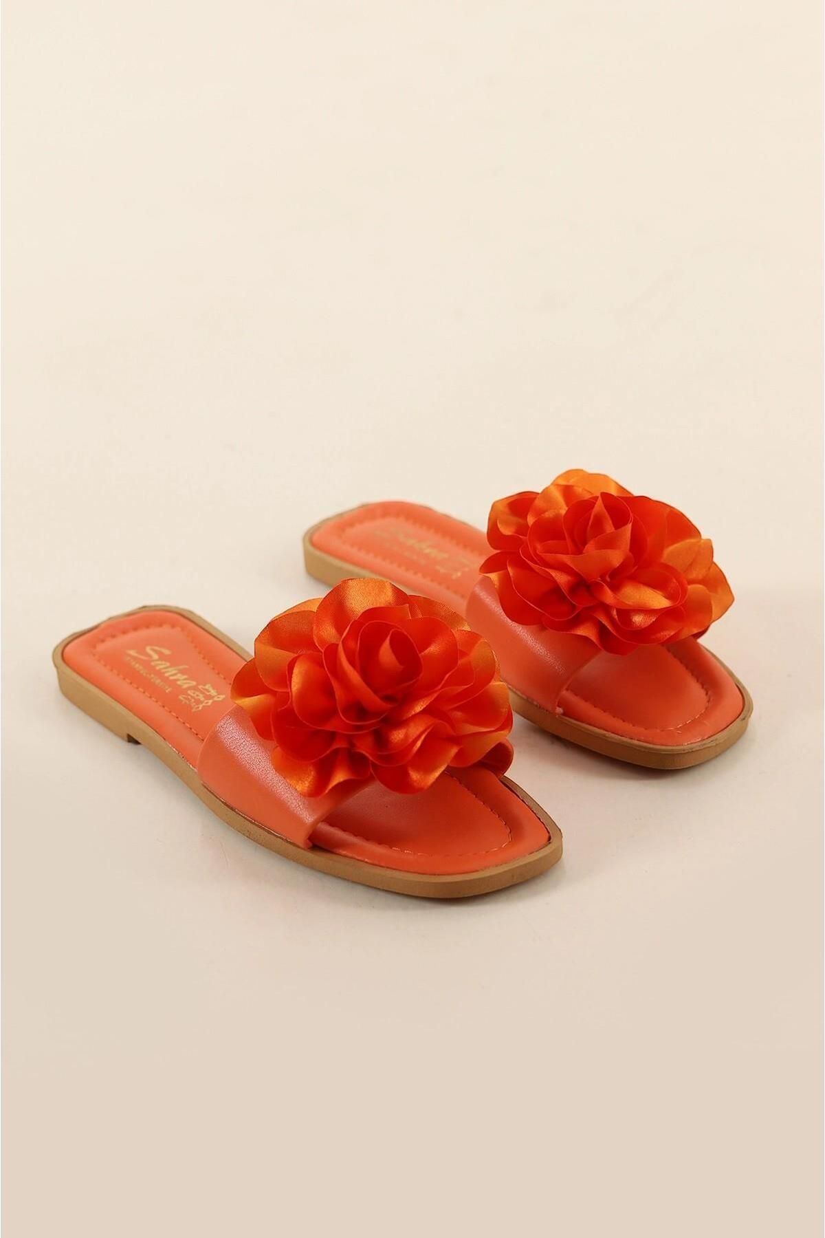 Tomato Bags-Γυναικείες παντόφλες Floral Rose Bow Beach 3