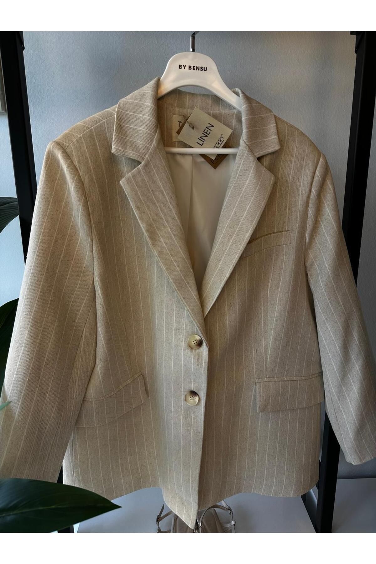 ByBensu Keten Oversize Ceket