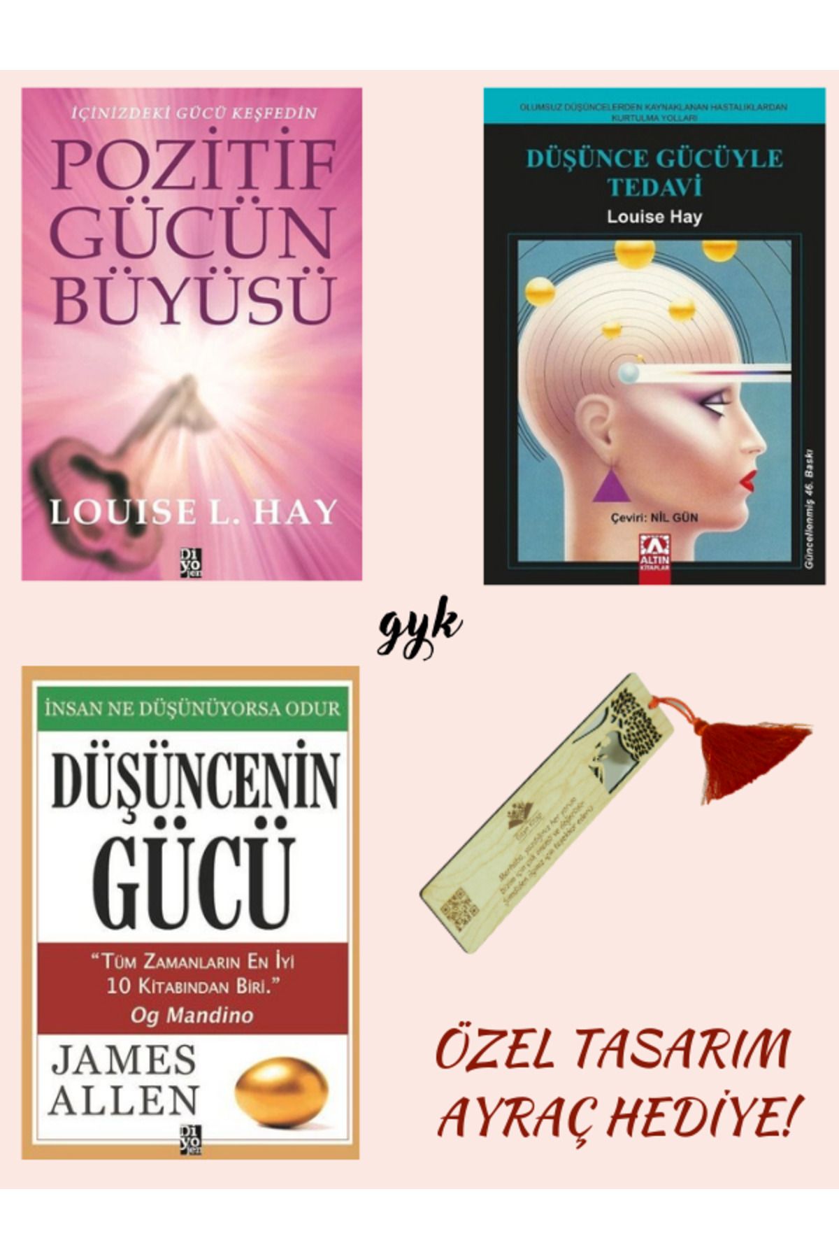 Diyojen Yayıncılık Pozitif Gücün Büyüsü-Düşünce Gücüyle Tedavi-Düşüncenin Gücü 3'lü SET (AYRAÇ HEDİYELİ!)