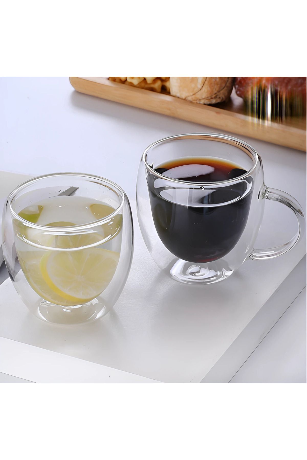 Herum-Set Of 4 Double-walled Glass Mugs, Heat-resistant, Transparent, 250 ml 6