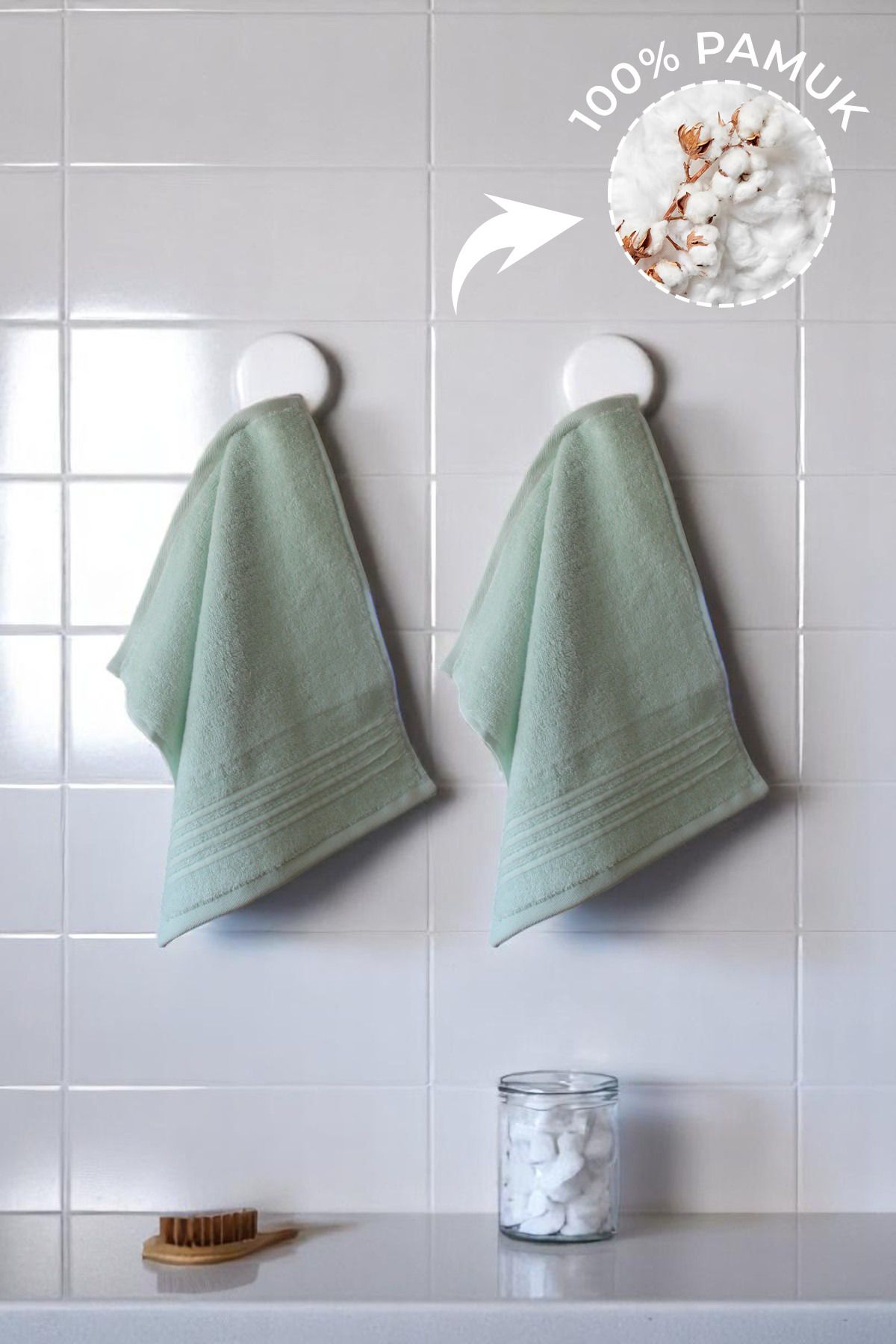 Anılsan 2'li Riva Mini Havlu 30x35 cm – Banyo Mutfak, Bebek Yüz El Havlusu