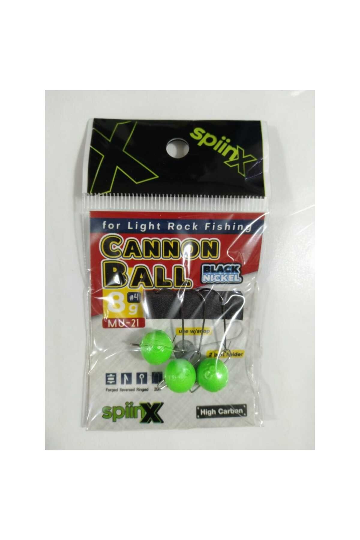 SpiinX CANNONBALL JIGHEAD UV YEŞİL 8 GR - 3 PCS