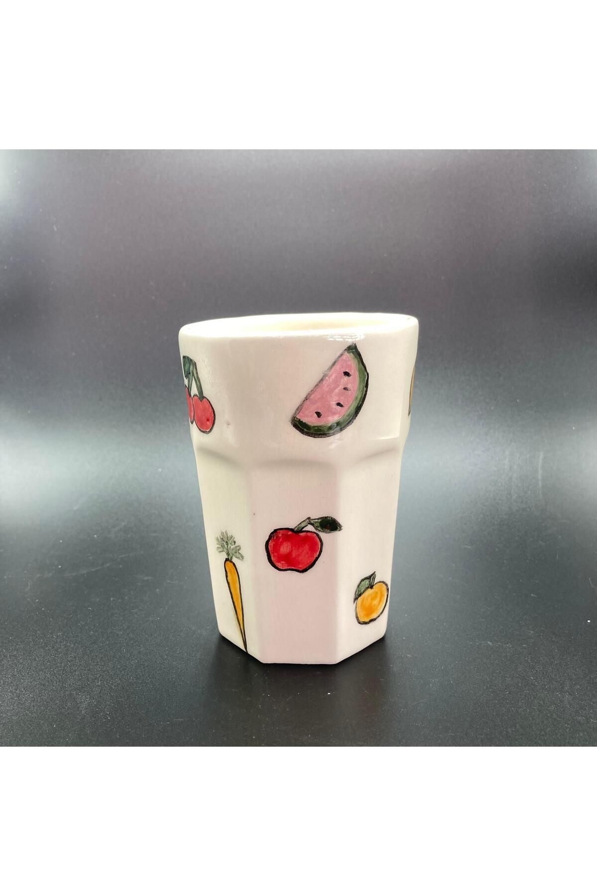 Zey Art Ceramic Design Renkli Hikayeler Su Bardağı