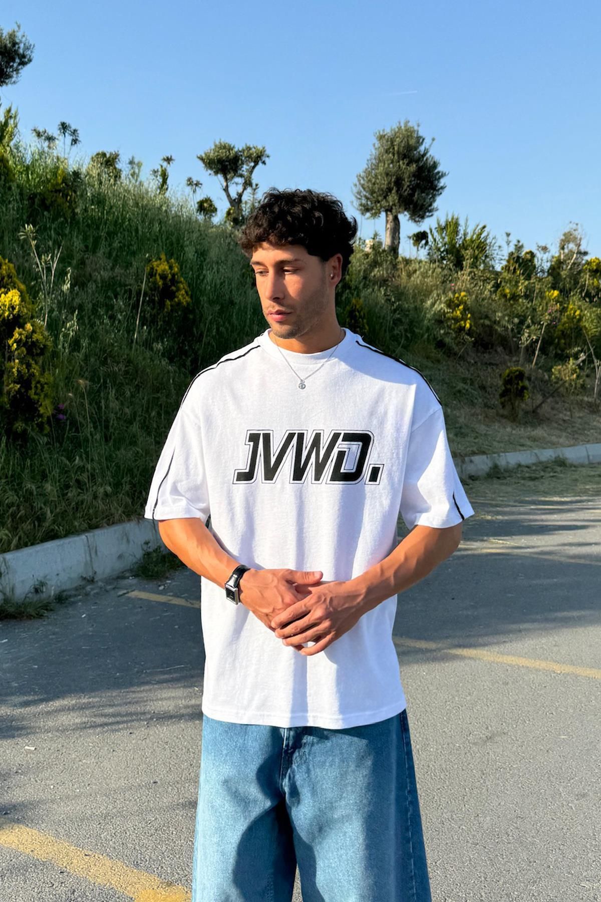 Flaw Wear 22 Jvwd Baskılı Beyaz Tişört