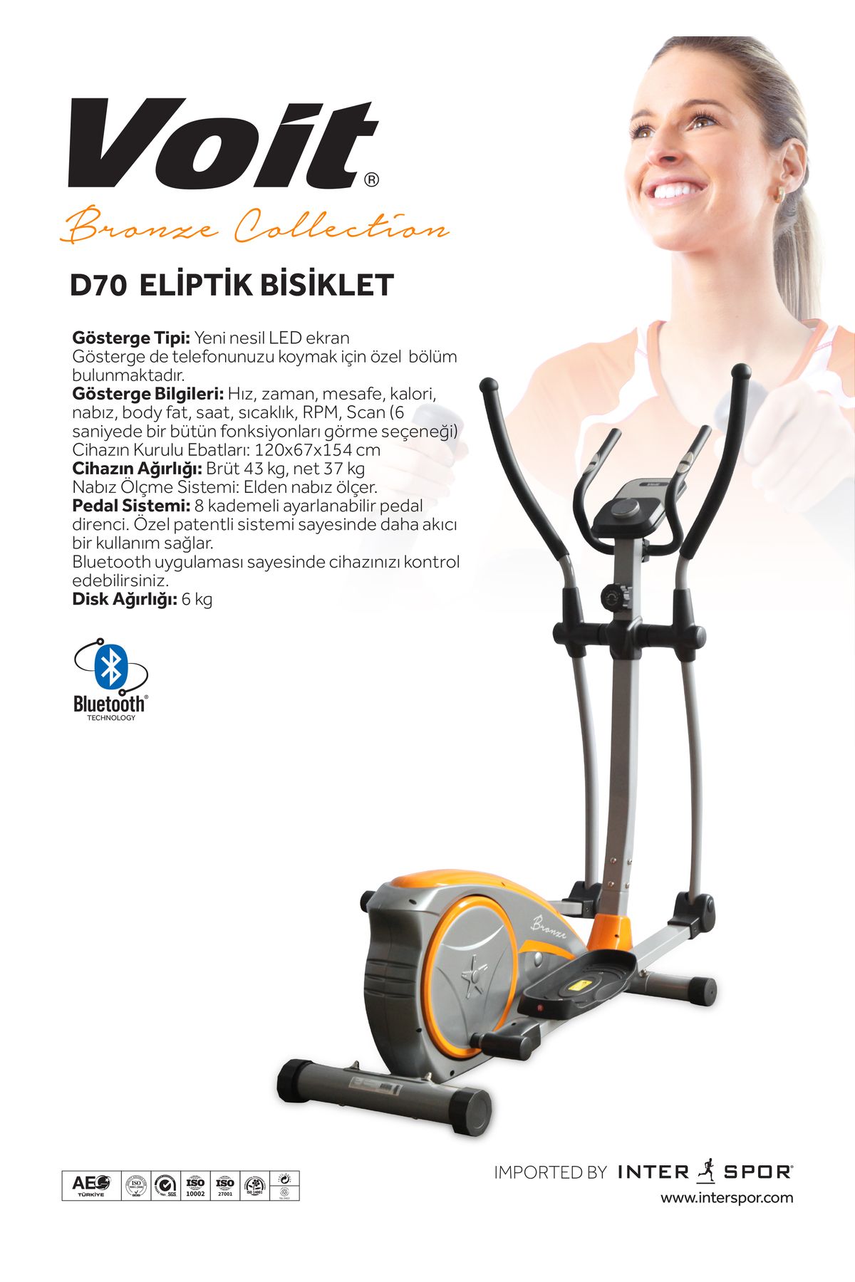 Voit D70 Bronze Collection Eliptik Bisiklet