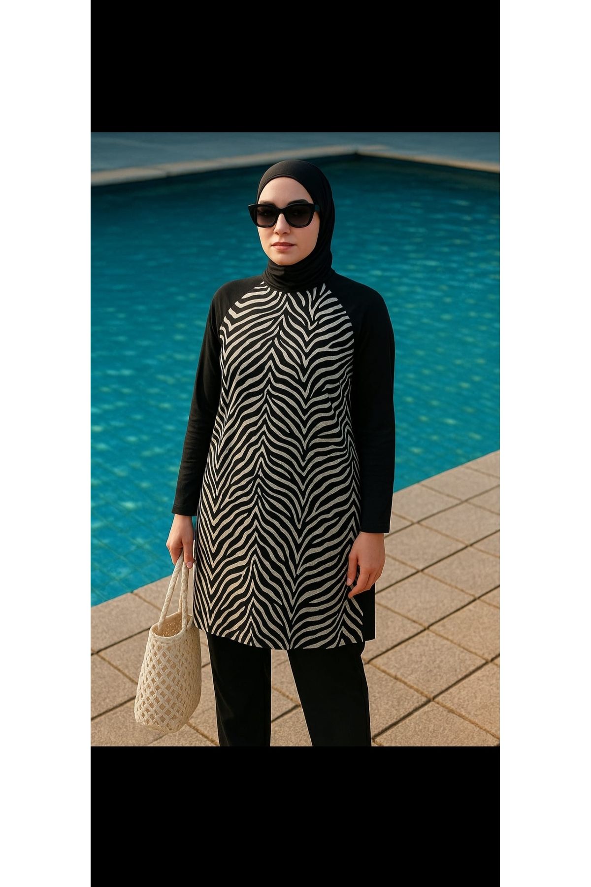 Elegant desing Büyük beden tesettür mayo