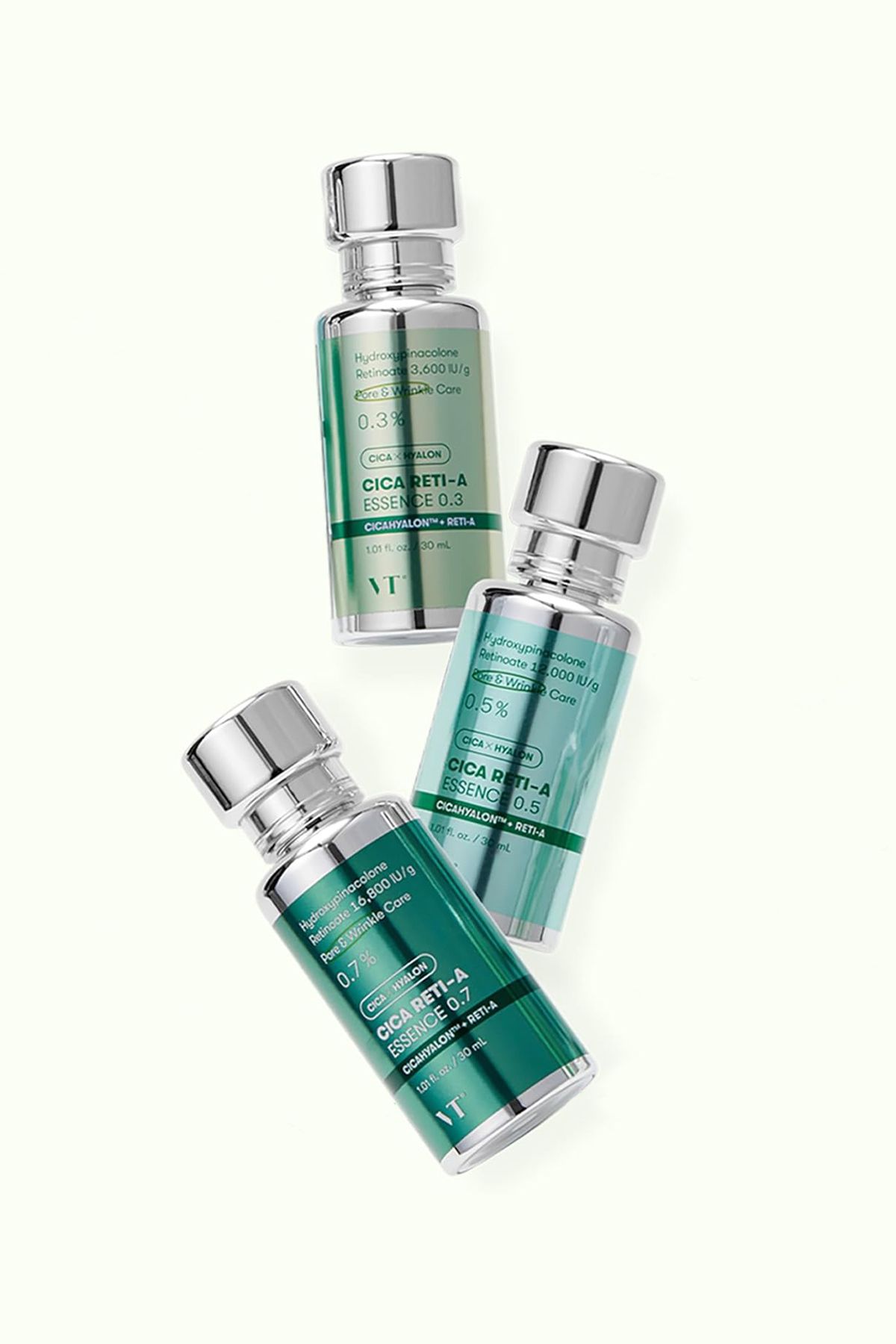 سرم پوست VT CICA RETI A ESSENCE 0.3 مراقبت از منافذ و چروک سطح استارت VT COSMETICS