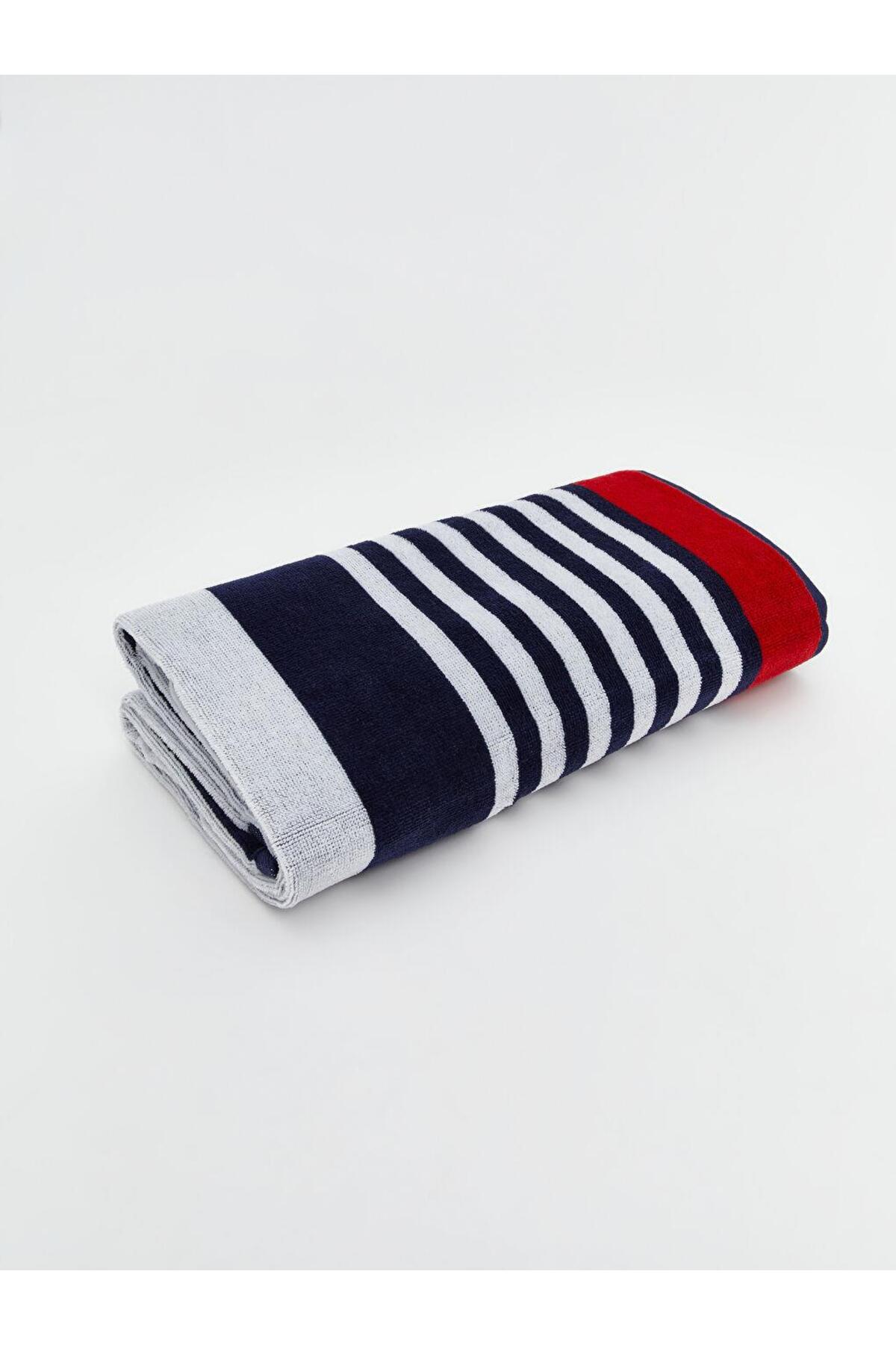 ال سی وایکیکی لوازم جانبی LCW حوله ساحلی مردانه طرح‌دار راه‌راه 70x150 سانتی‌متر (S5)