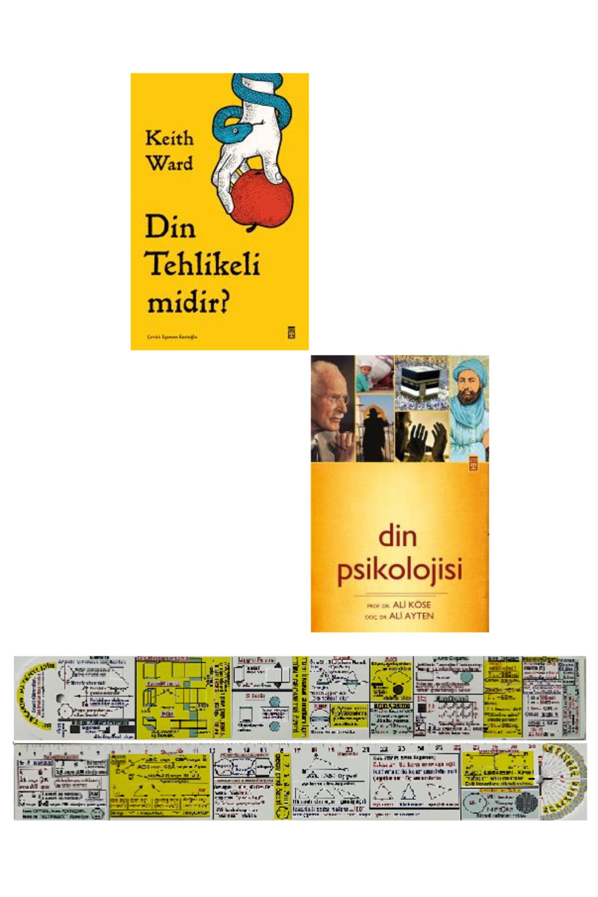 Timaş Yayınları Din Tehlikeli Midir? + Din Psikolojisi 2 Kitap Set + Mat. Öğreten Cetvel
