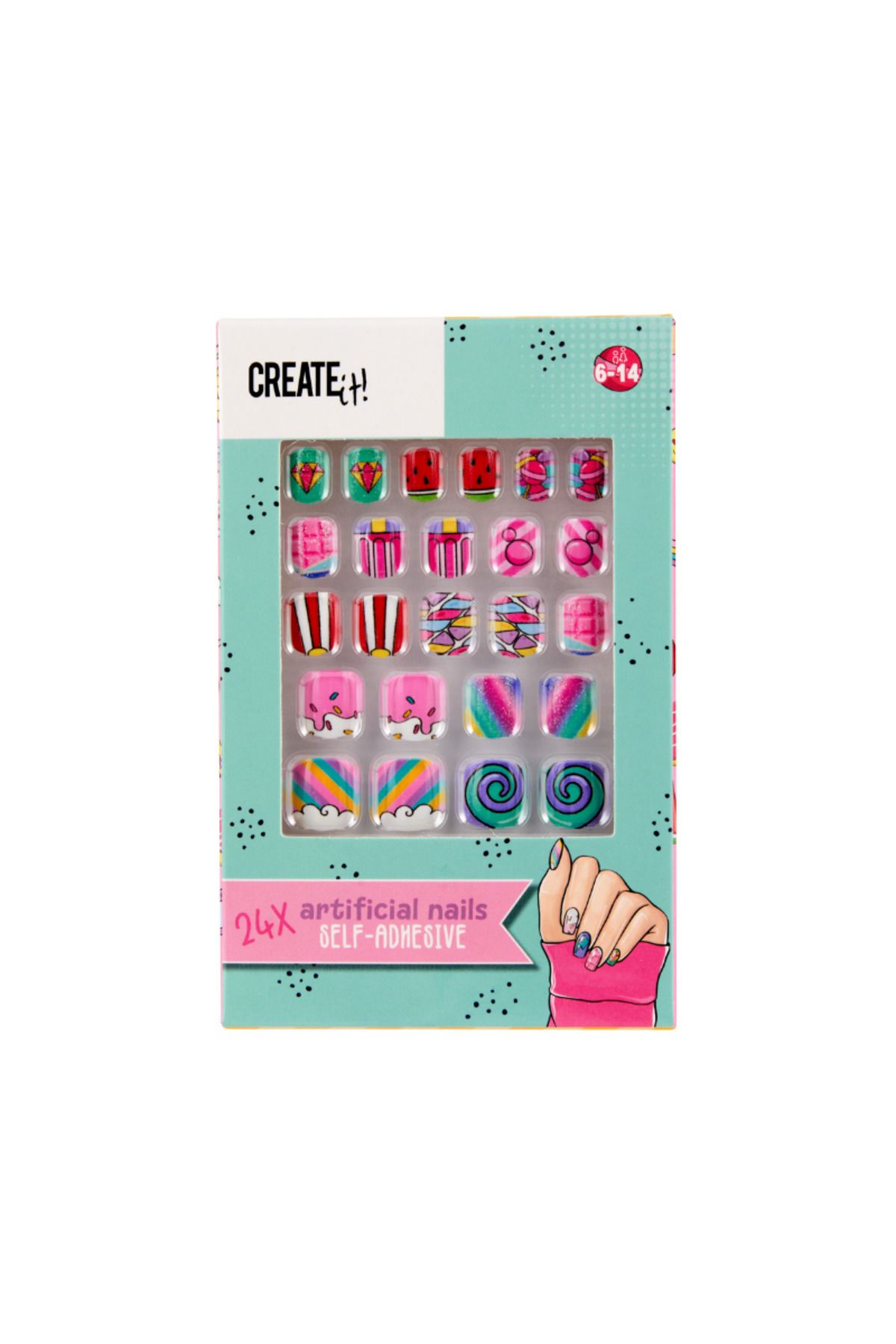Create It Takma Tırnak Seti - Rainbow - Candy Explosion