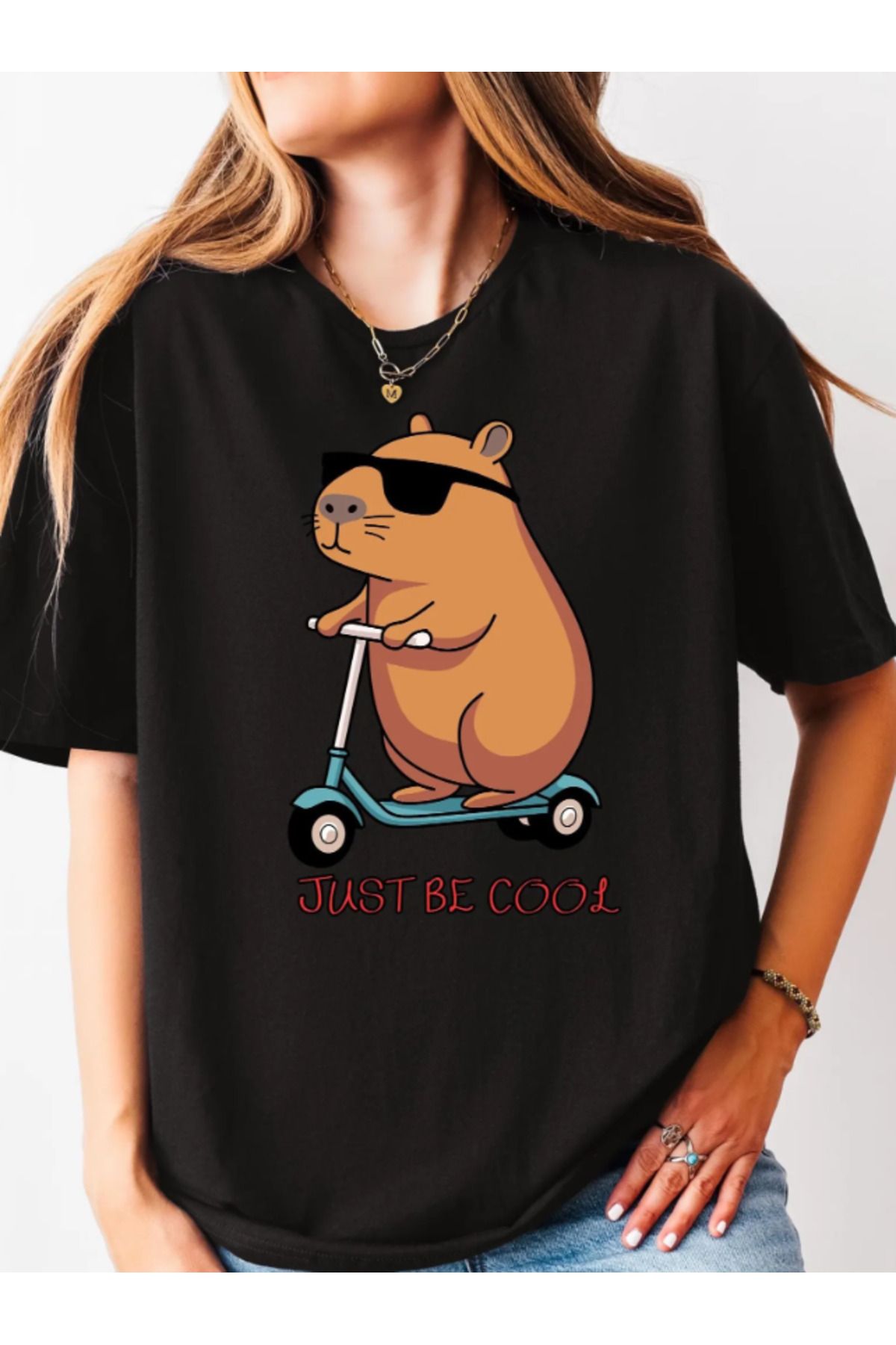 POPULUS Just Be Cool Capybara T-shirt