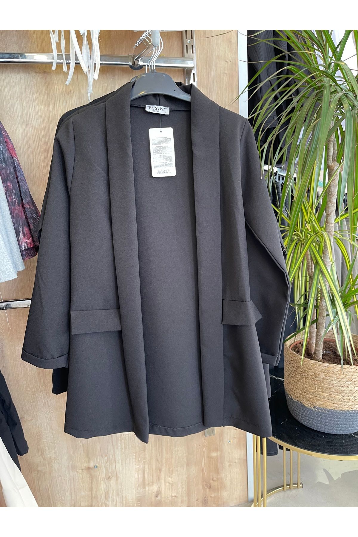 MORENA BUTİK Bebe Mavisi Krep Kumaş Blazer