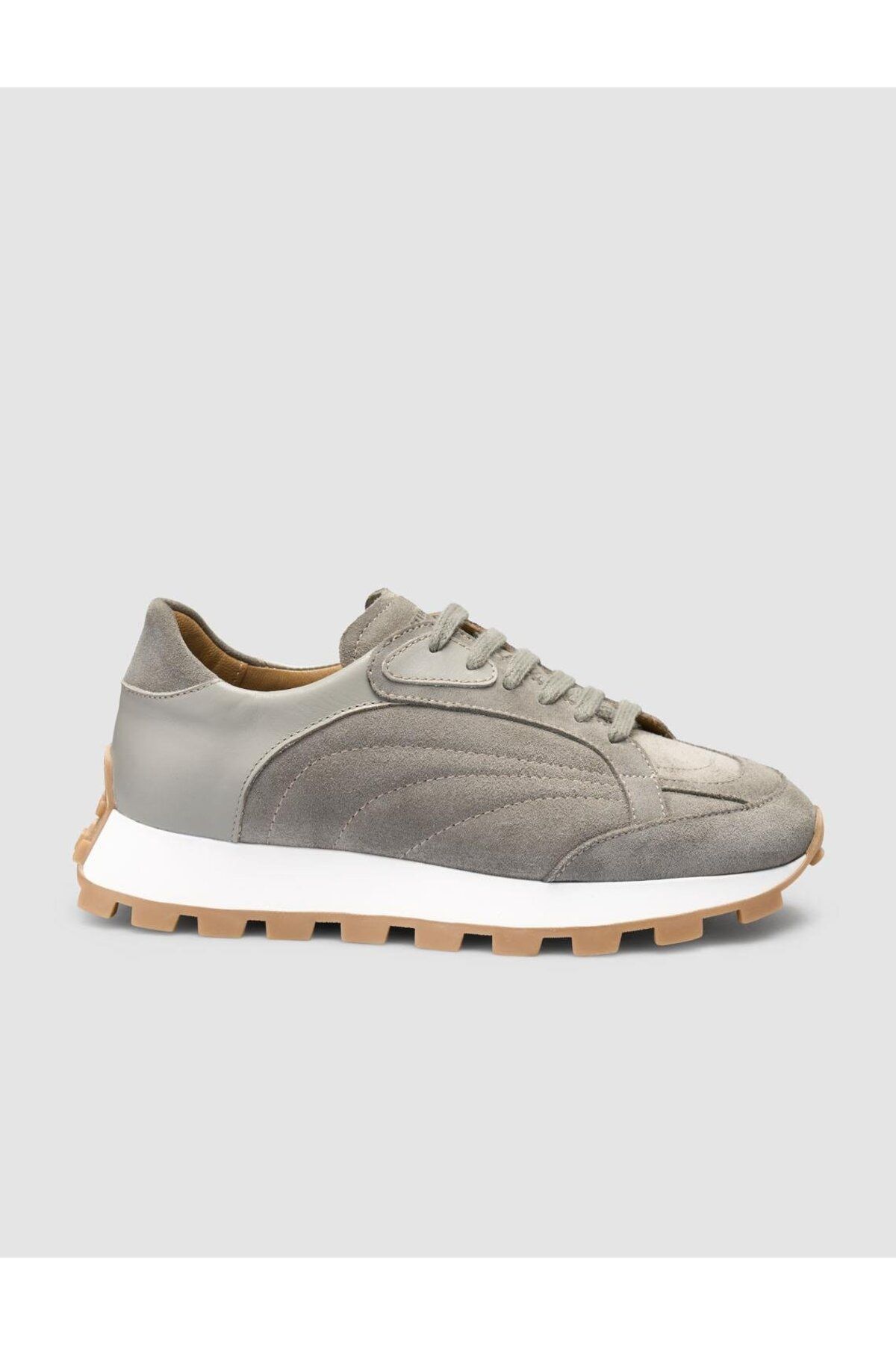 Cabani %100 Hakiki Deri Kum Kadın Sneaker