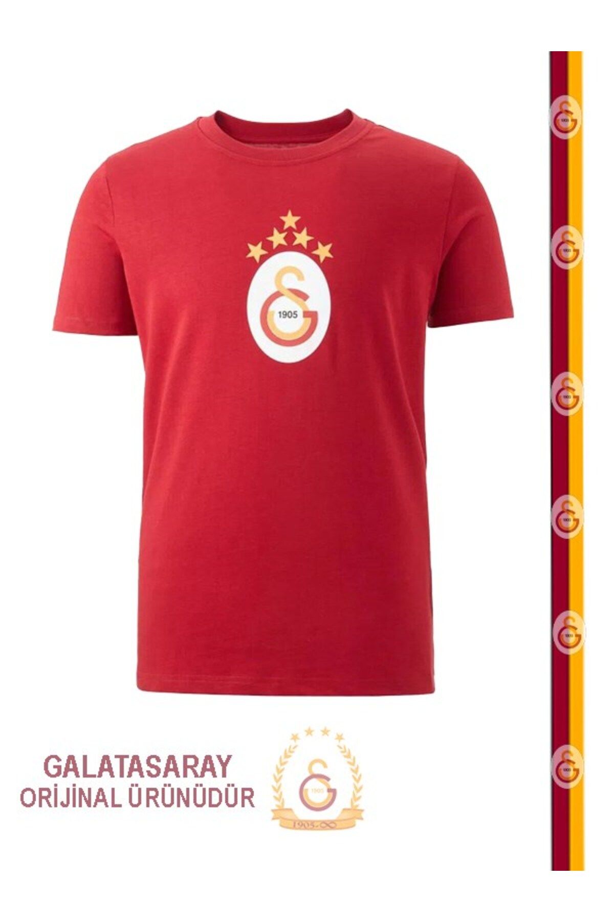 Galatasaray Orijinal 5 Yıldız Kırmızı T-Shirt