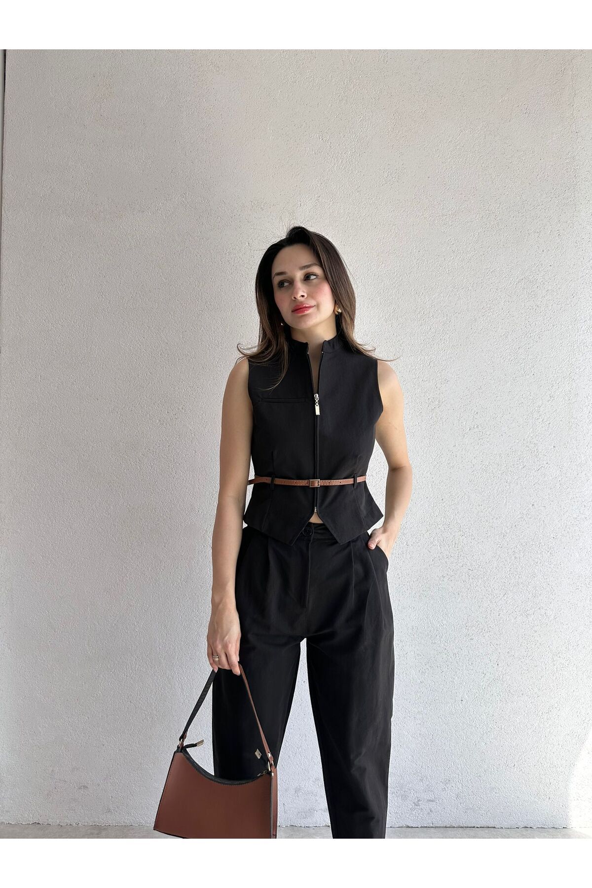 Mooi Butik PRAG Takım 6892 - Siyah