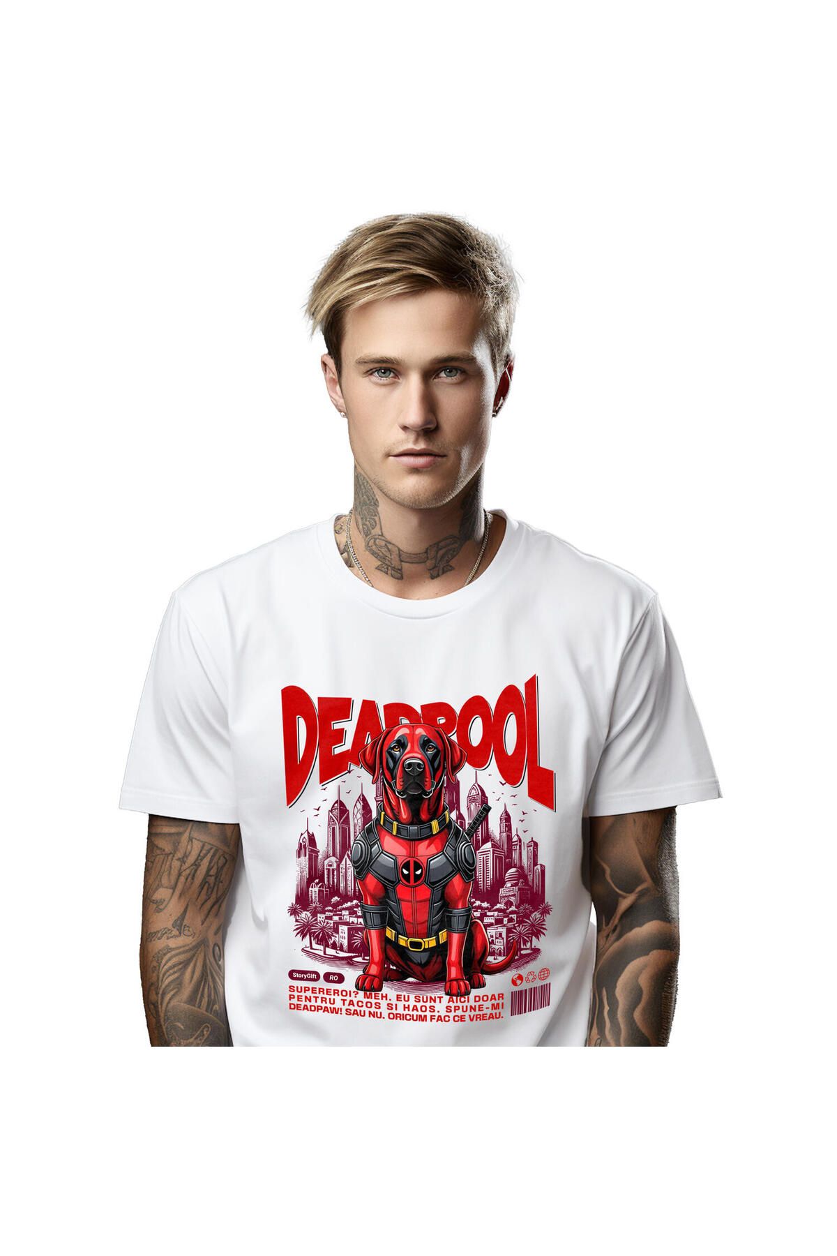 StoryGift Romania Tricou Barbati Cu Barbat Jucator De Baschet Saritura Minge Cos Supereroi Persona,white_m Masculin - XL