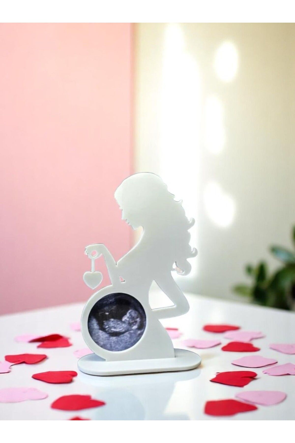 3D Dükkanı Ultrason Fotoğraf Çerçevesi – Hamile Anne – Bebek Doğum Hatırası