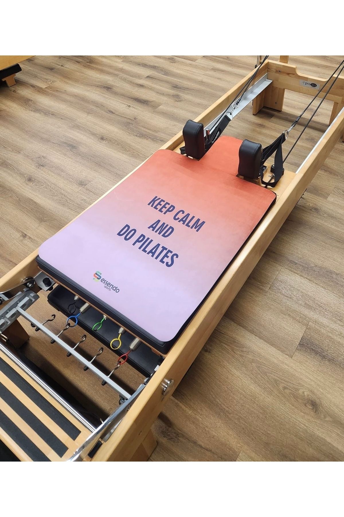 ESSENDO 'KEEP CALM AND DO PİLATES' TURUNCU REFORMER MAT (PİLATES MATI)