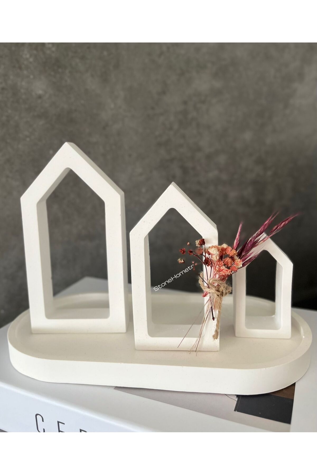 Home 3'lü Ev ve Büyük Oval Tepsi Seti