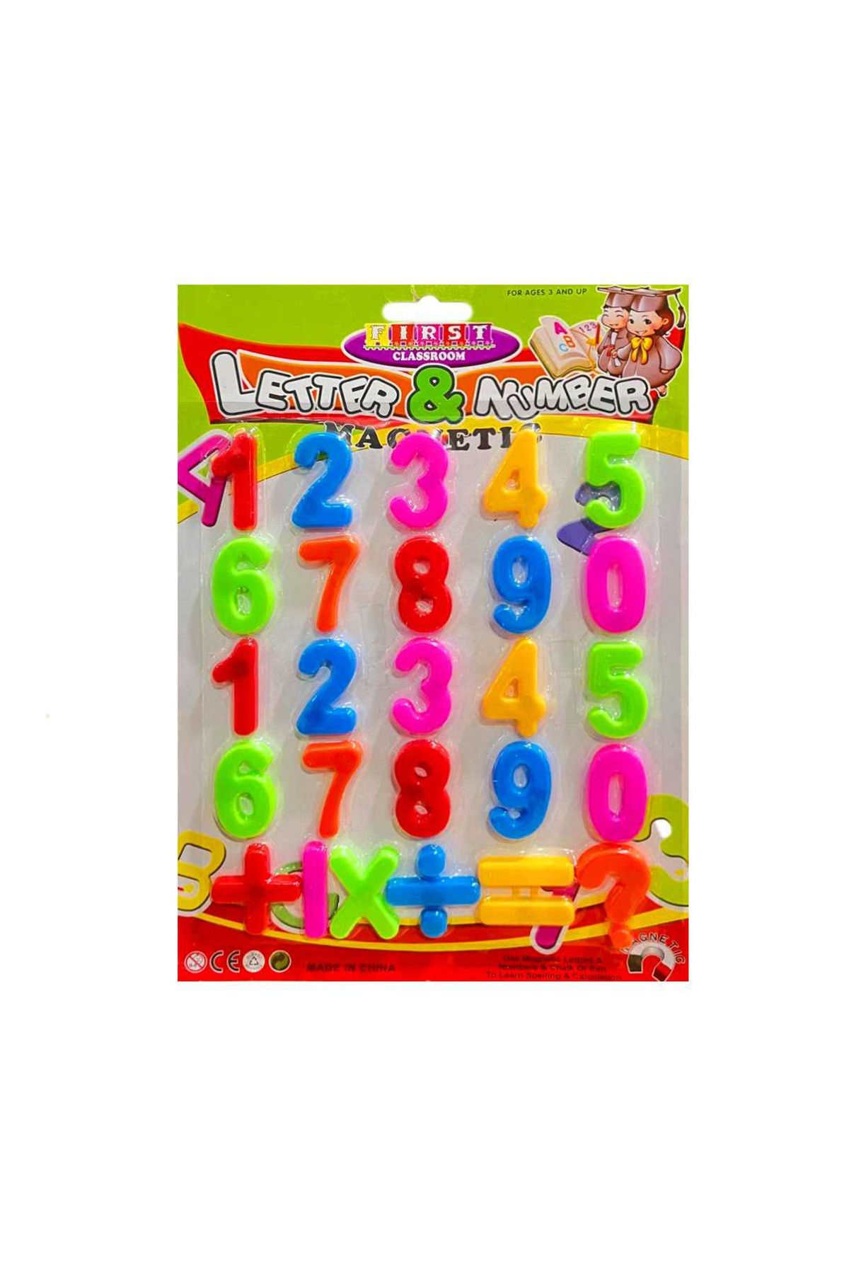 First Classroom MIKNATISLI RAKAM SETİ 26 PARÇA BÜYÜK 3.5 CM
