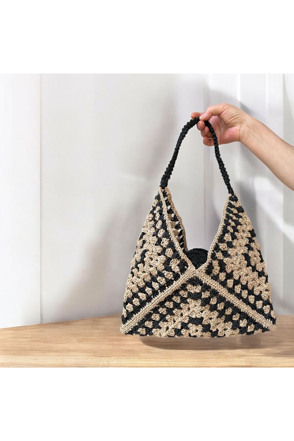Mayda accessorises 2 Renkli Hasır Çanta