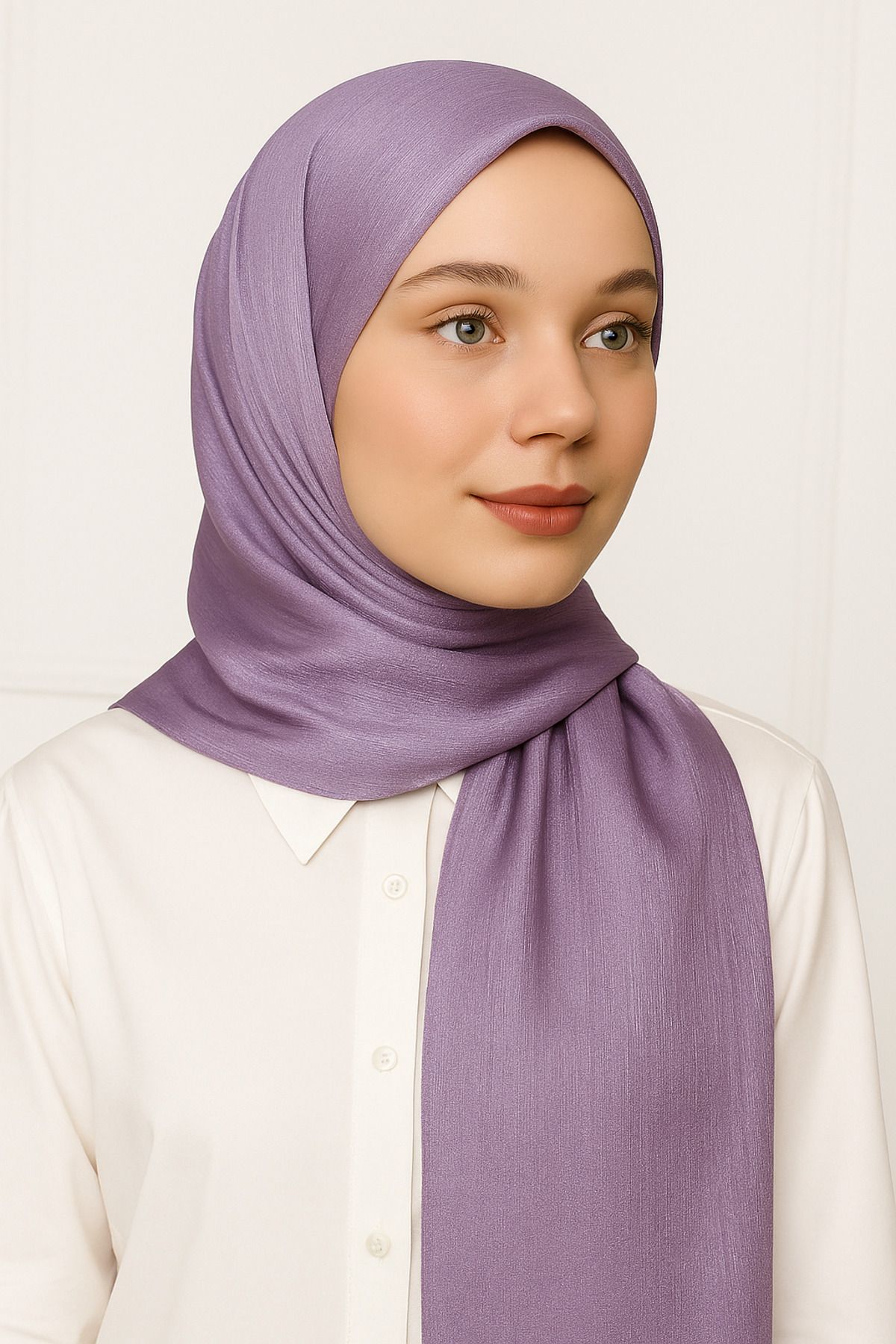 SEEMA Lila Janjan Şifon Şal