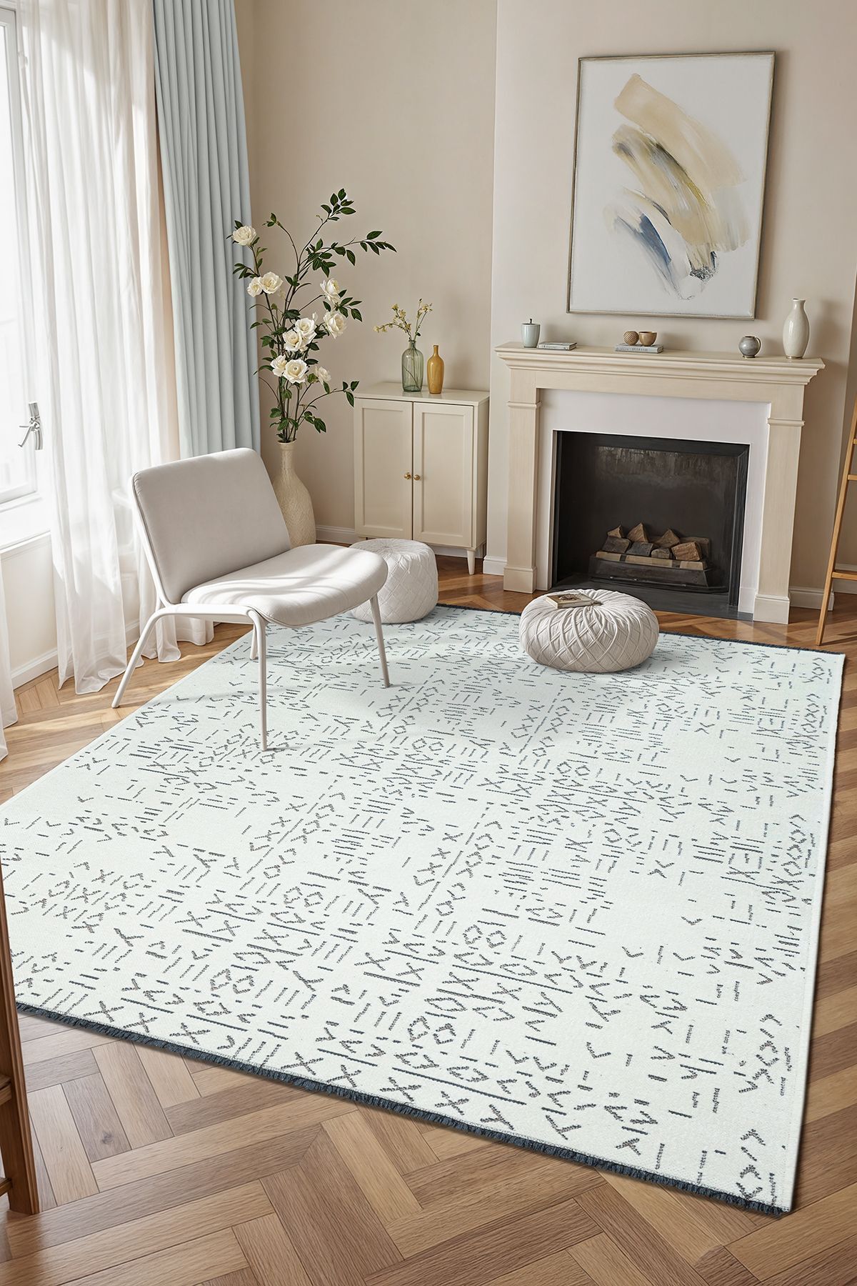 Halı Etnik Çivi Kaymaz Taban Yıkanabilir Dokuma Kilim Koridor Yolluk Mutfak Modern Salon
