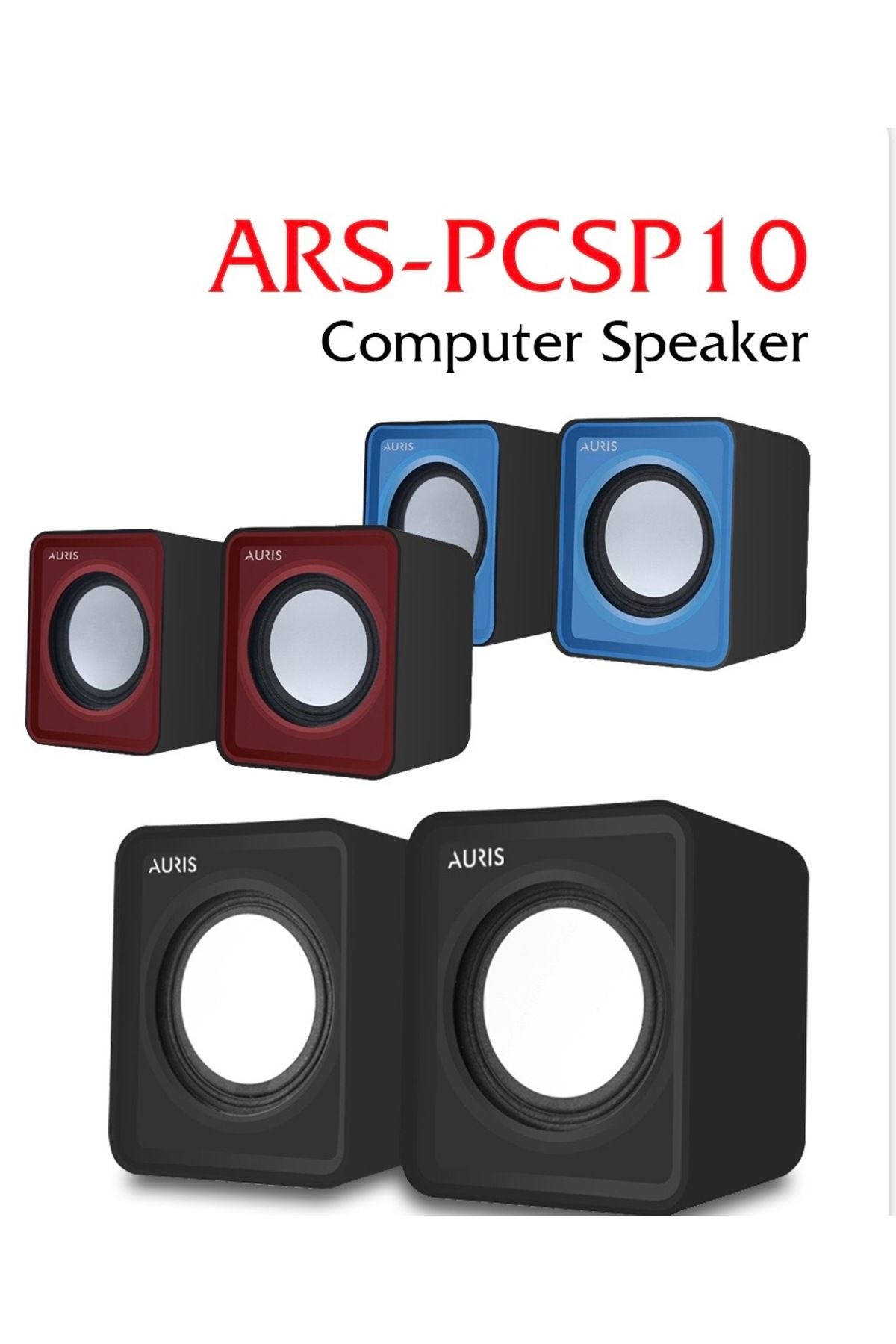 abnturk Pcsp10 Bilgisayar Hoparlörü 1+1 Lüks Usb Net Gelişmiş Bass Stereo Ses Taşınabilir Hoparlör