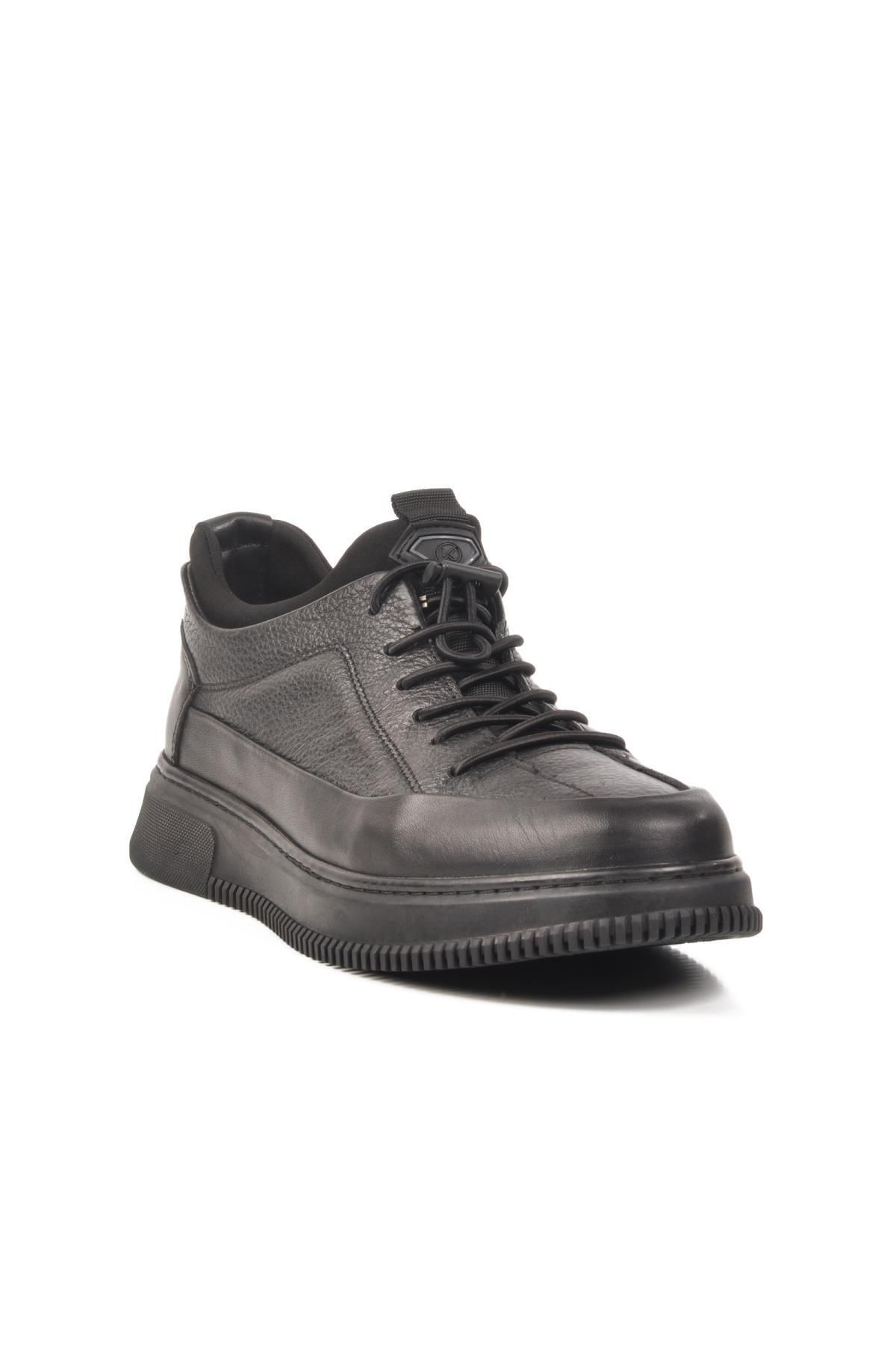 WALKWAY 3K1138 M Siyah Hakiki Deri Erkek Sneaker