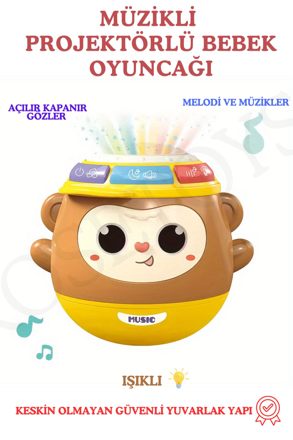 kosetoys Bebek Oyuncağı Galaxy Projektör Oyuncak Gece Lambası Ve Müzik Şarkıları