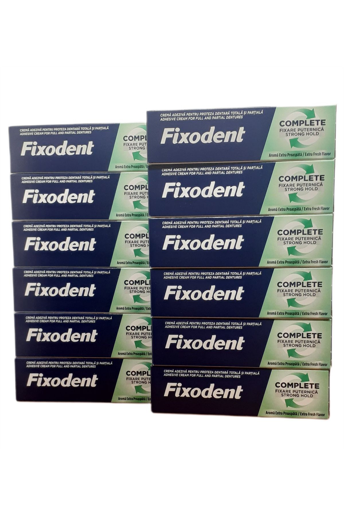 Fixodent COMPLETE GÜÇLÜ TUTUŞ EXTRA FERAH AROMA PROTEZ YAPIŞTIRICI KREM 47 GR X 12 ADET