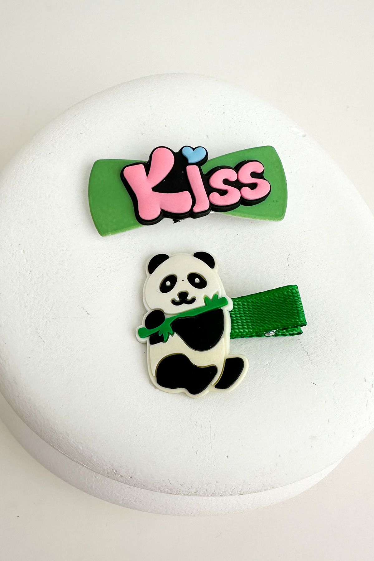 Modex Panda Kiss Yeşil 0-2 Yaş İkili Çocuk Tokası (5cm)