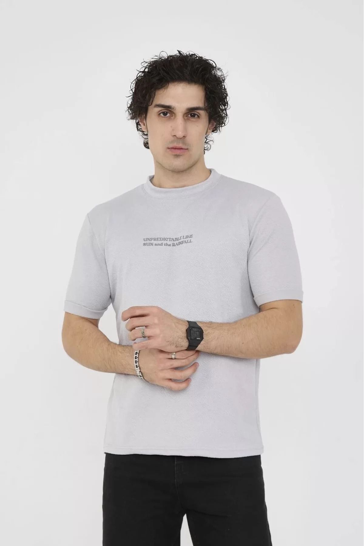 İndigo Park Erkek tişört Unisex Bisiklet Yaka Slim fit T-Shirt
